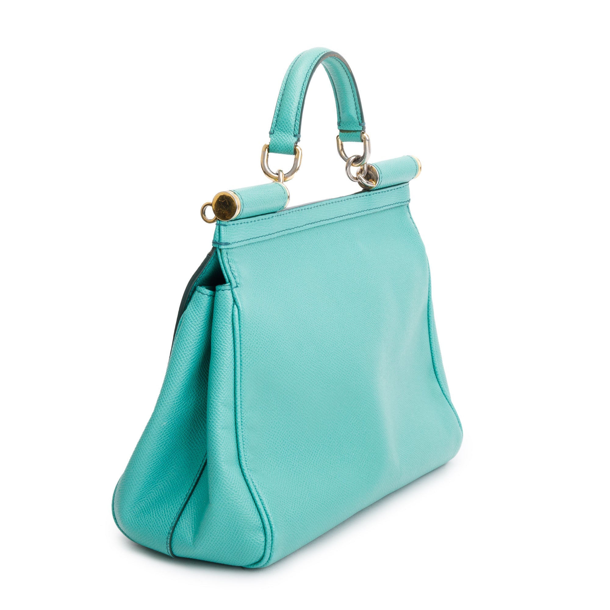 Dolce & Gabbana Green Dauphine Leather Medium Miss Sicily Bag w/ Strap