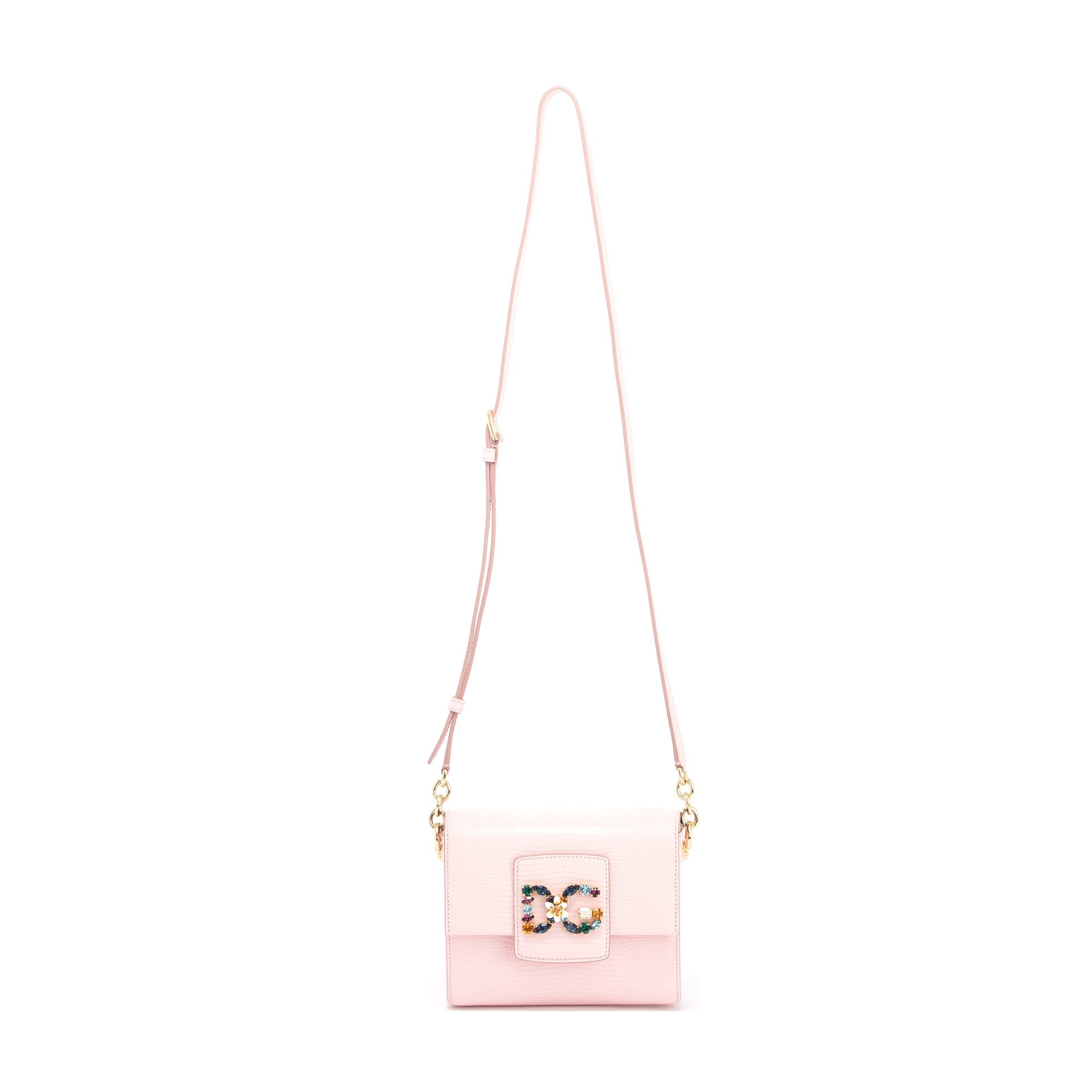 Dolce & Gabbana Lizard Embossed DG Millennials Mini Crossbody Bag