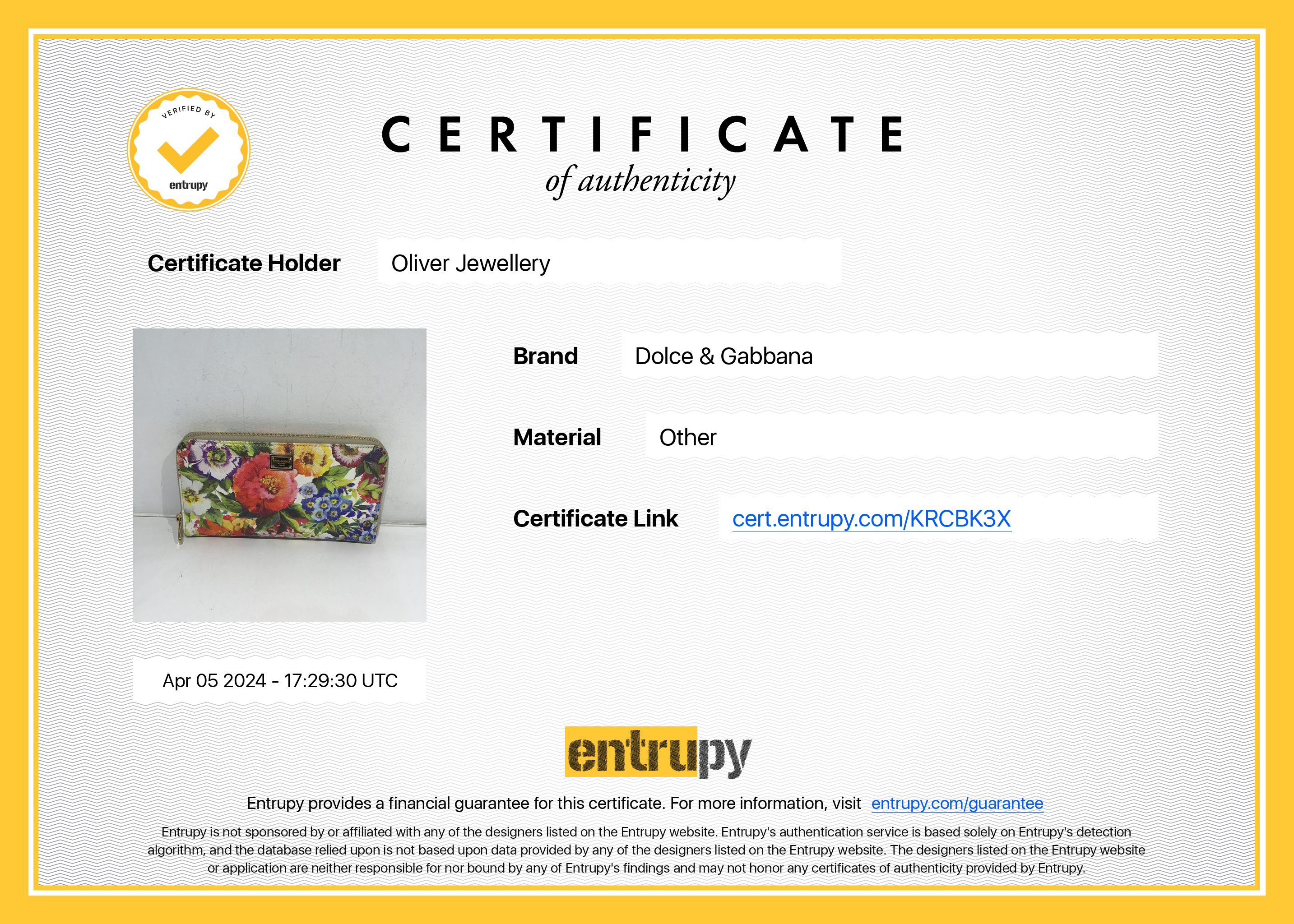 Dolce & Gabbana Multicolor Floral Print Leather Zip Around Wallet w/ Authenticity Card