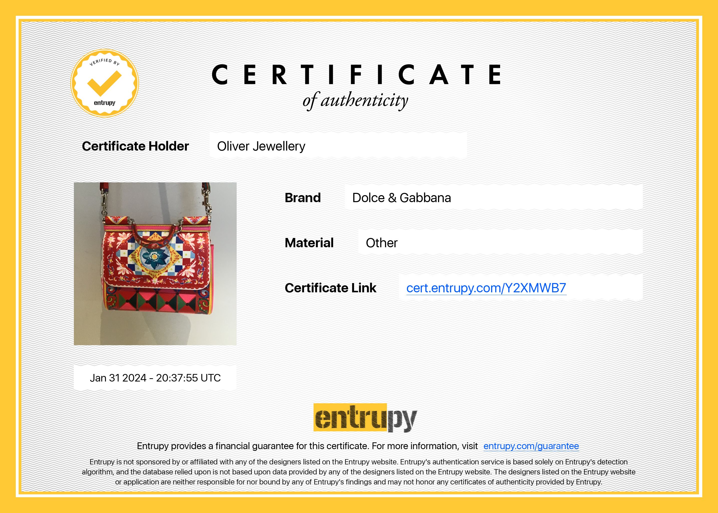 Dolce & Gabbana Multicolour Mambo Print Dauphine Leather Medium Miss Sicily Bag w/ Strap & Authenticity Card