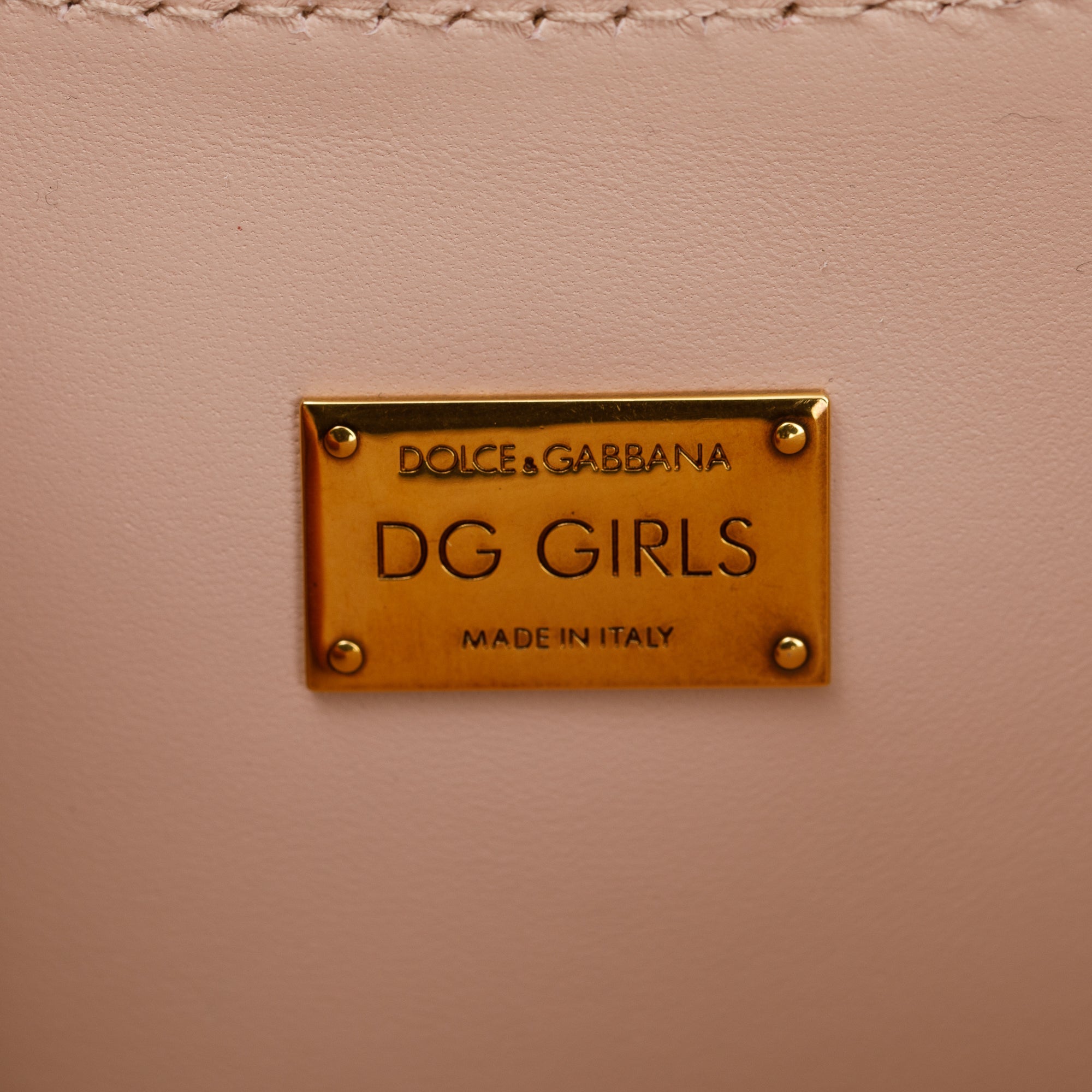 Dolce & Gabbana Pink Nappa Leather DG Girls Crossbody Bag w/ Authenticity Card