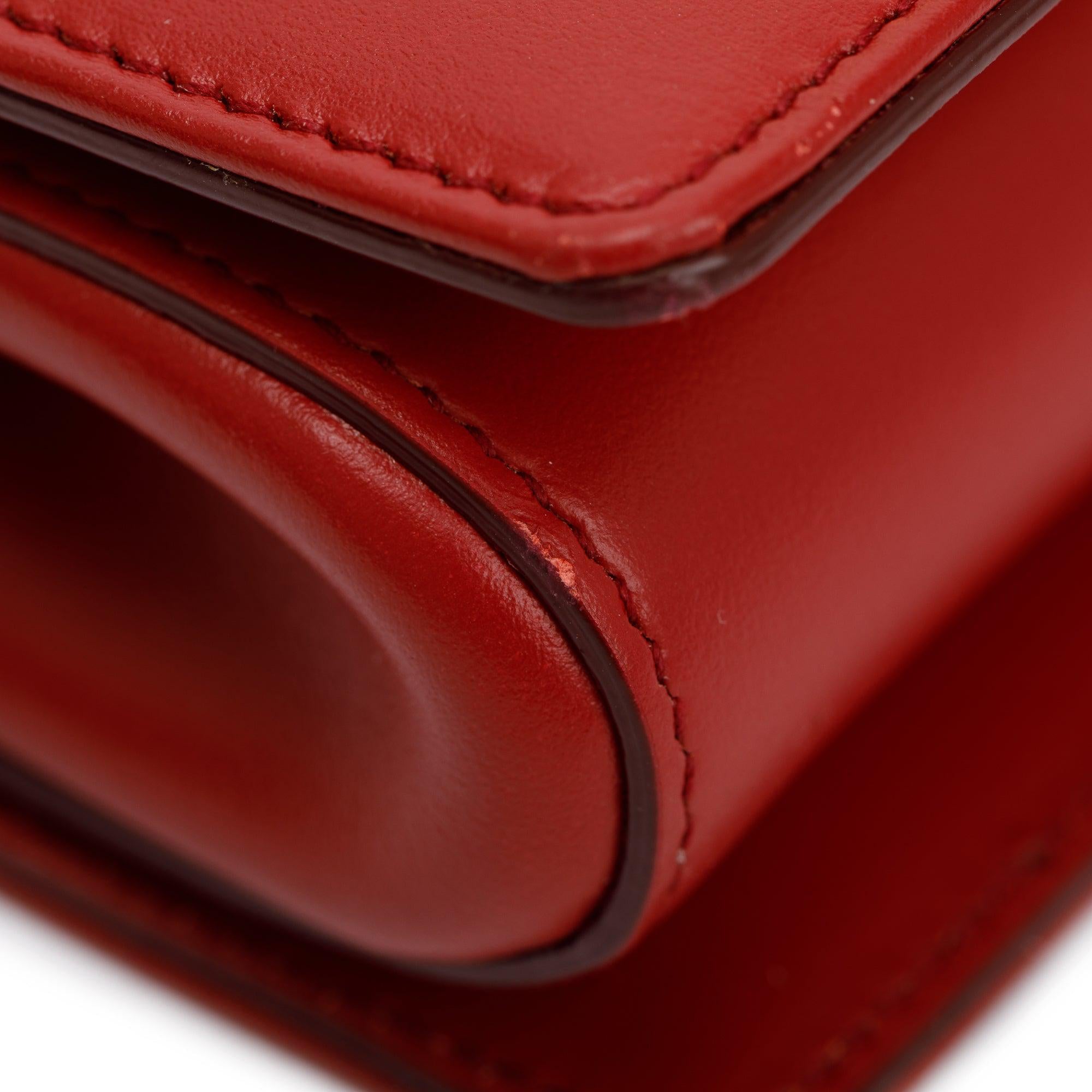 Dolce & Gabbana Red Calfskin Leather DG Girls Phone Crossbody Bag