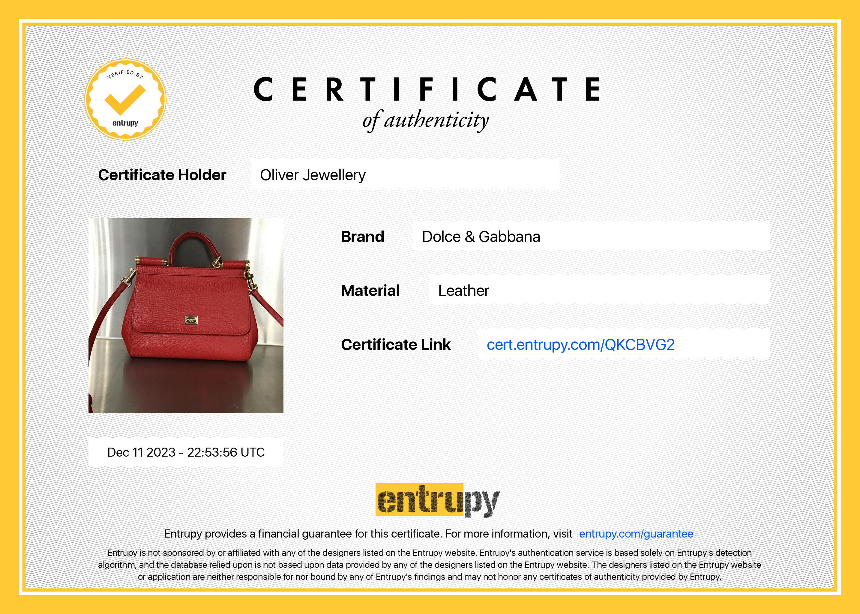 Dolce & Gabbana Red Dauphine Leather Small Miss Sicily Bag w/ Strap