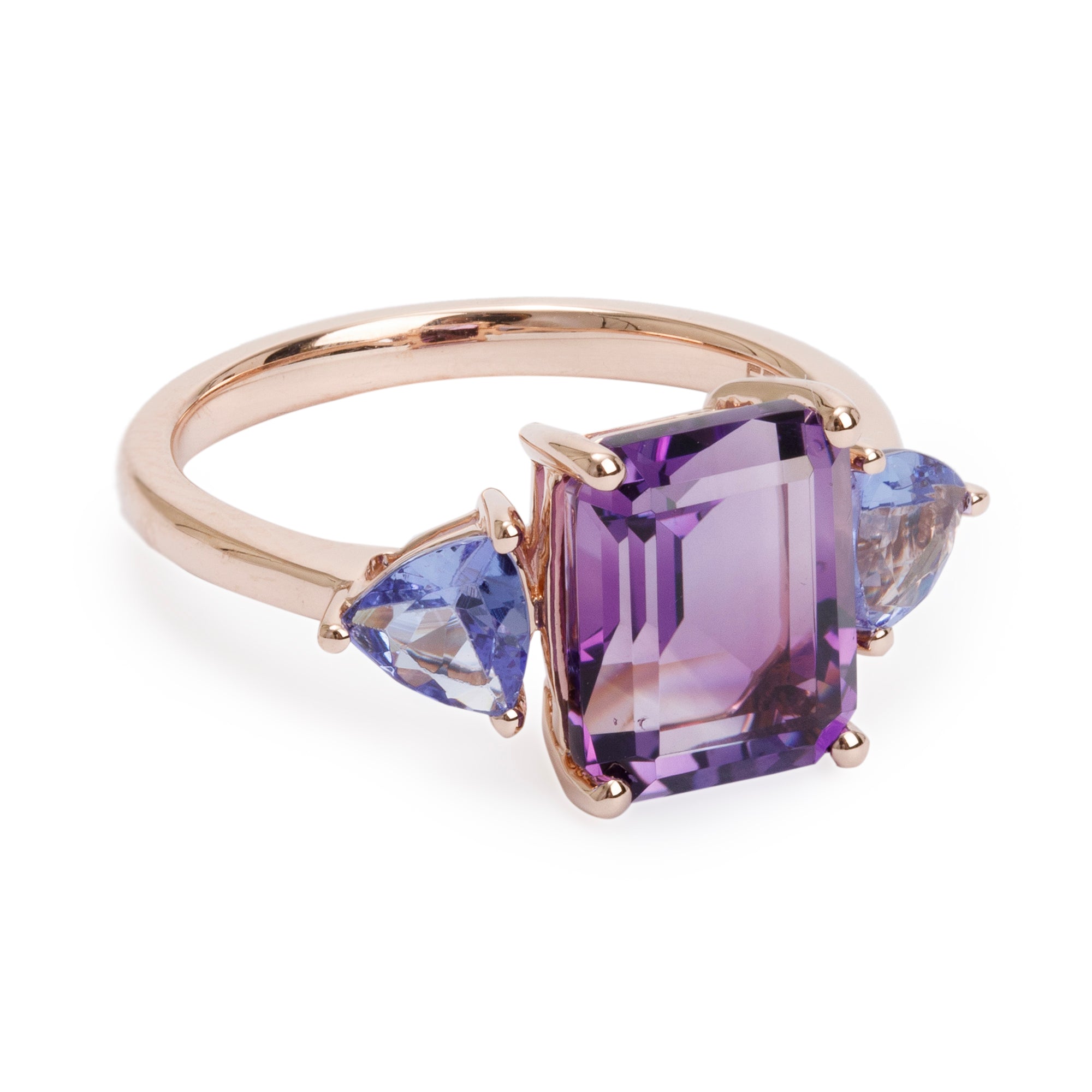 Effy 14k Rose Gold Amethyst & Tanzanite Cocktail Ring, Size 7