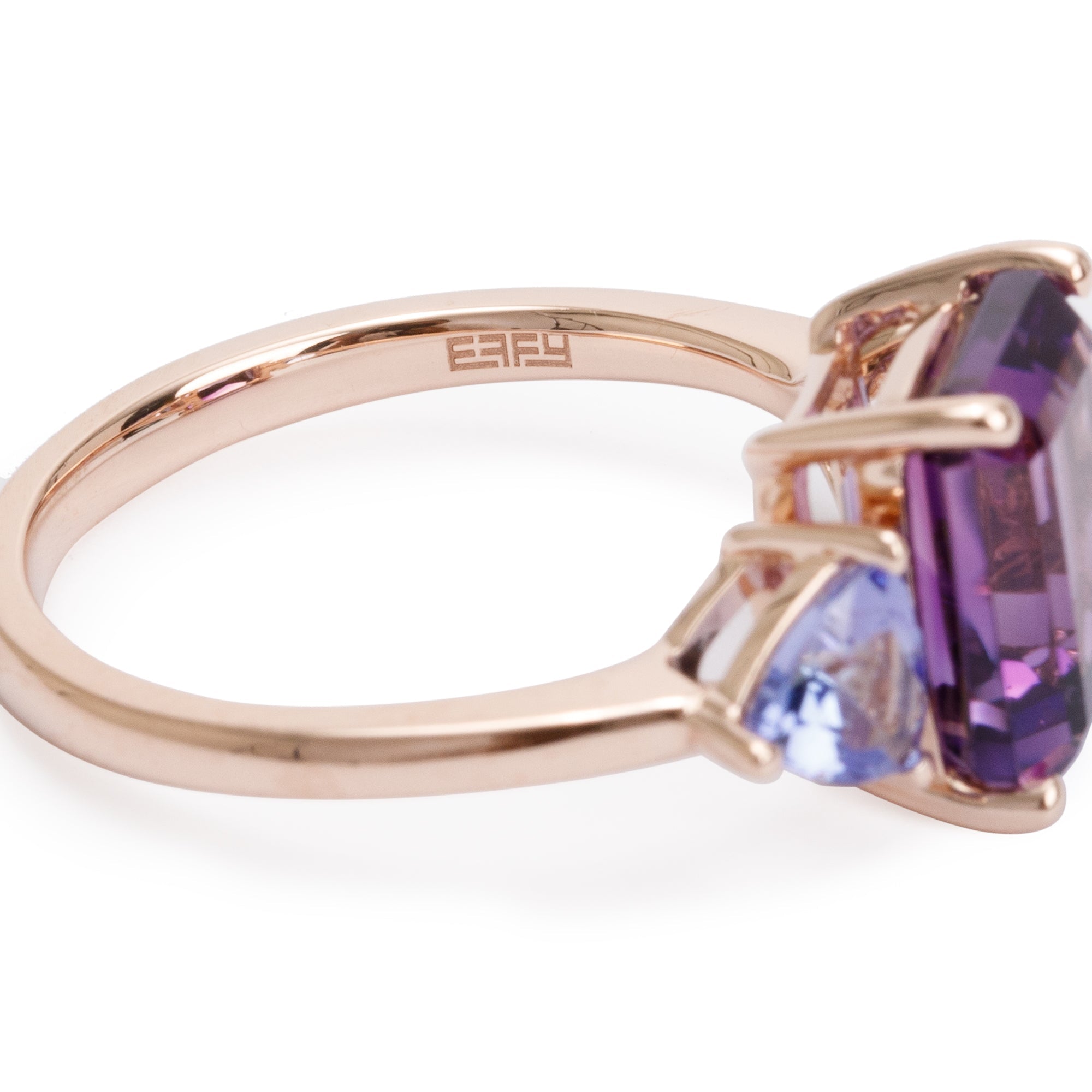 Effy 14k Rose Gold Amethyst & Tanzanite Cocktail Ring, Size 7