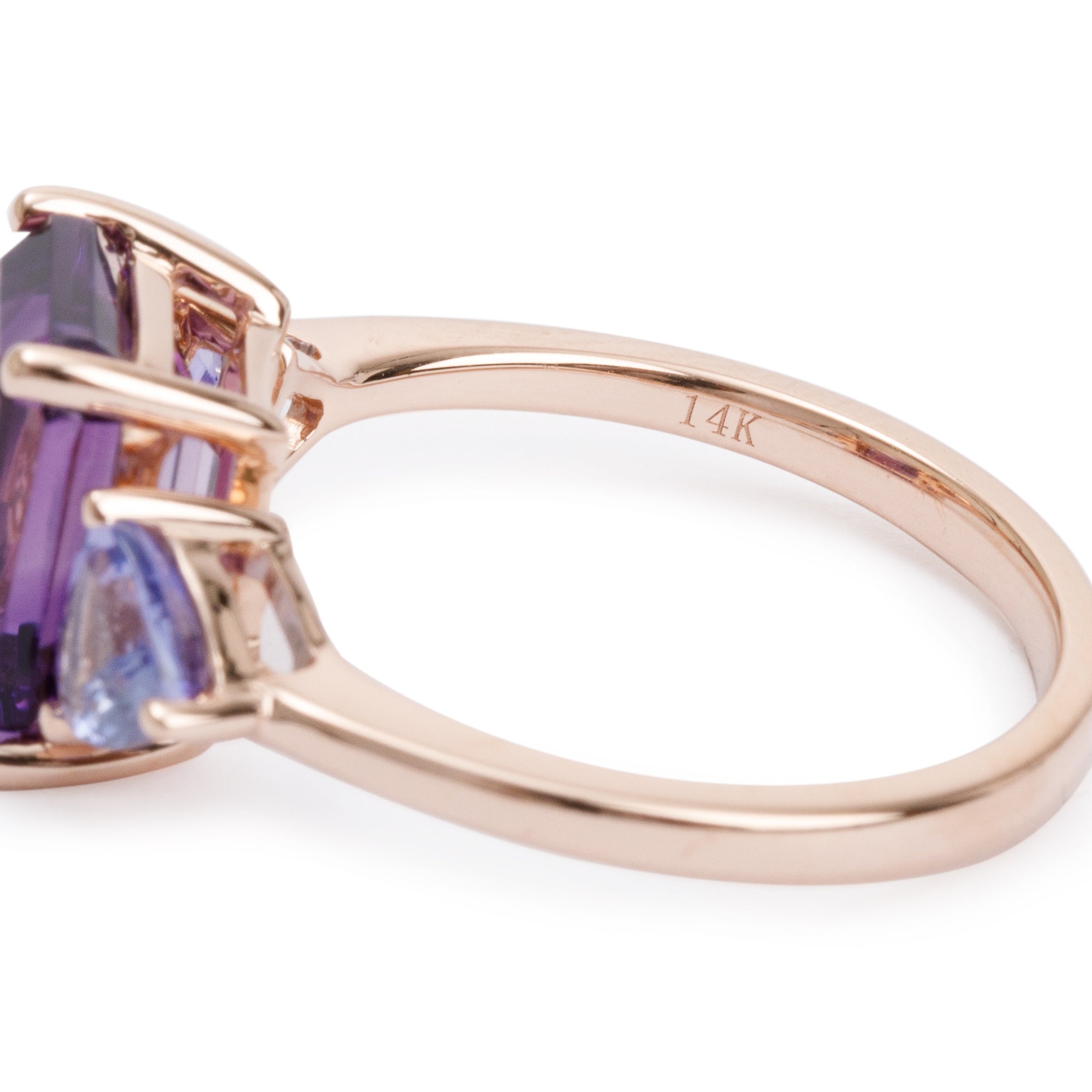 Effy 14k Rose Gold Amethyst & Tanzanite Cocktail Ring, Size 7