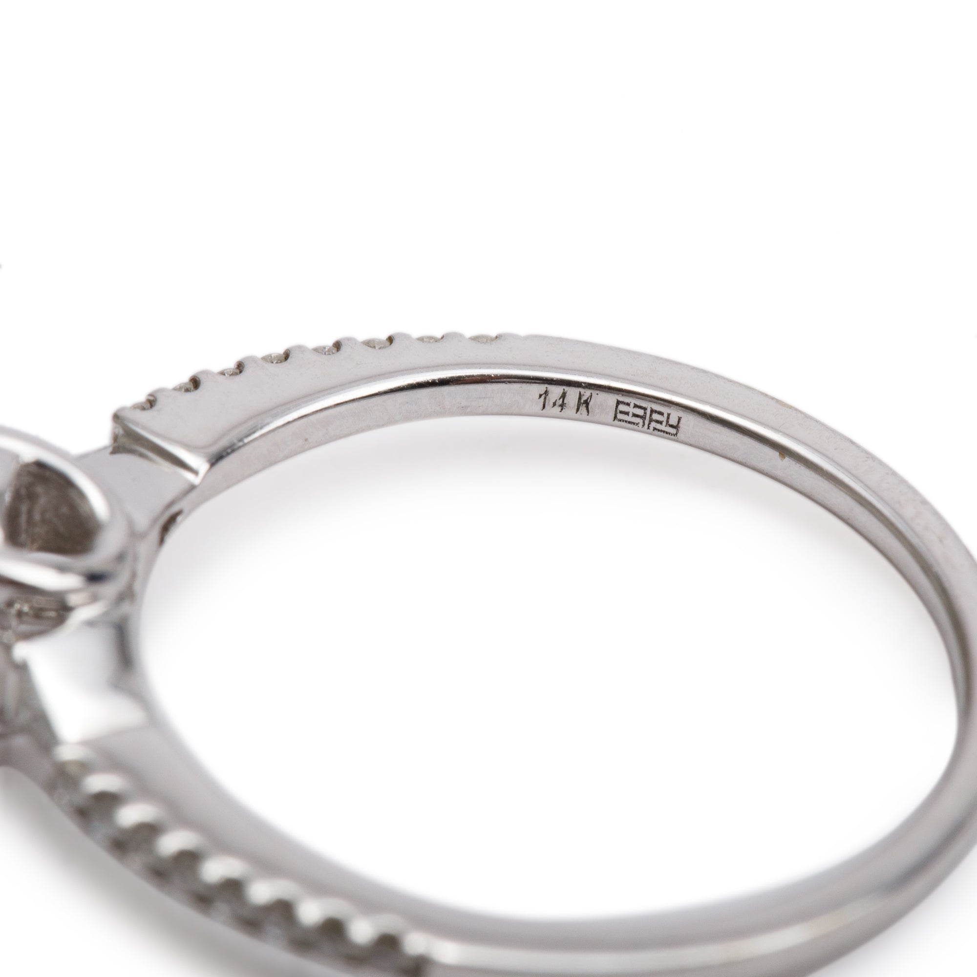 Effy 14k White Gold Cluster Diamond Ring, Size 7.25