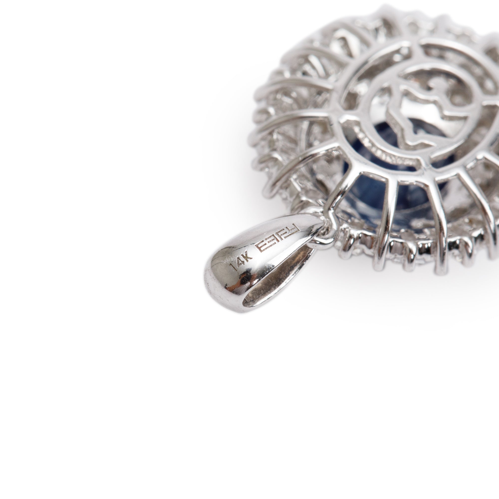 Effy 14k White Gold Sapphire & Diamond Pendant