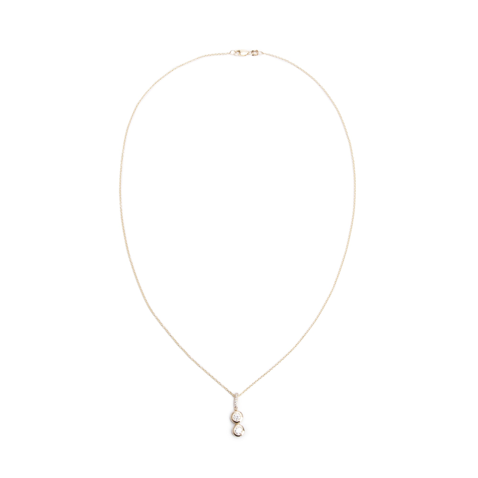 Effy 14k Yellow Gold Diamond Drop Pendant Necklace