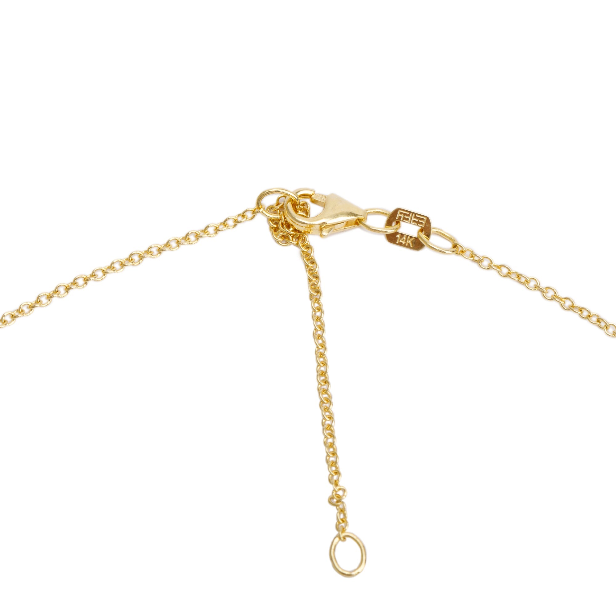 Effy 14k Yellow Gold Diamond Fern Pendant Necklace