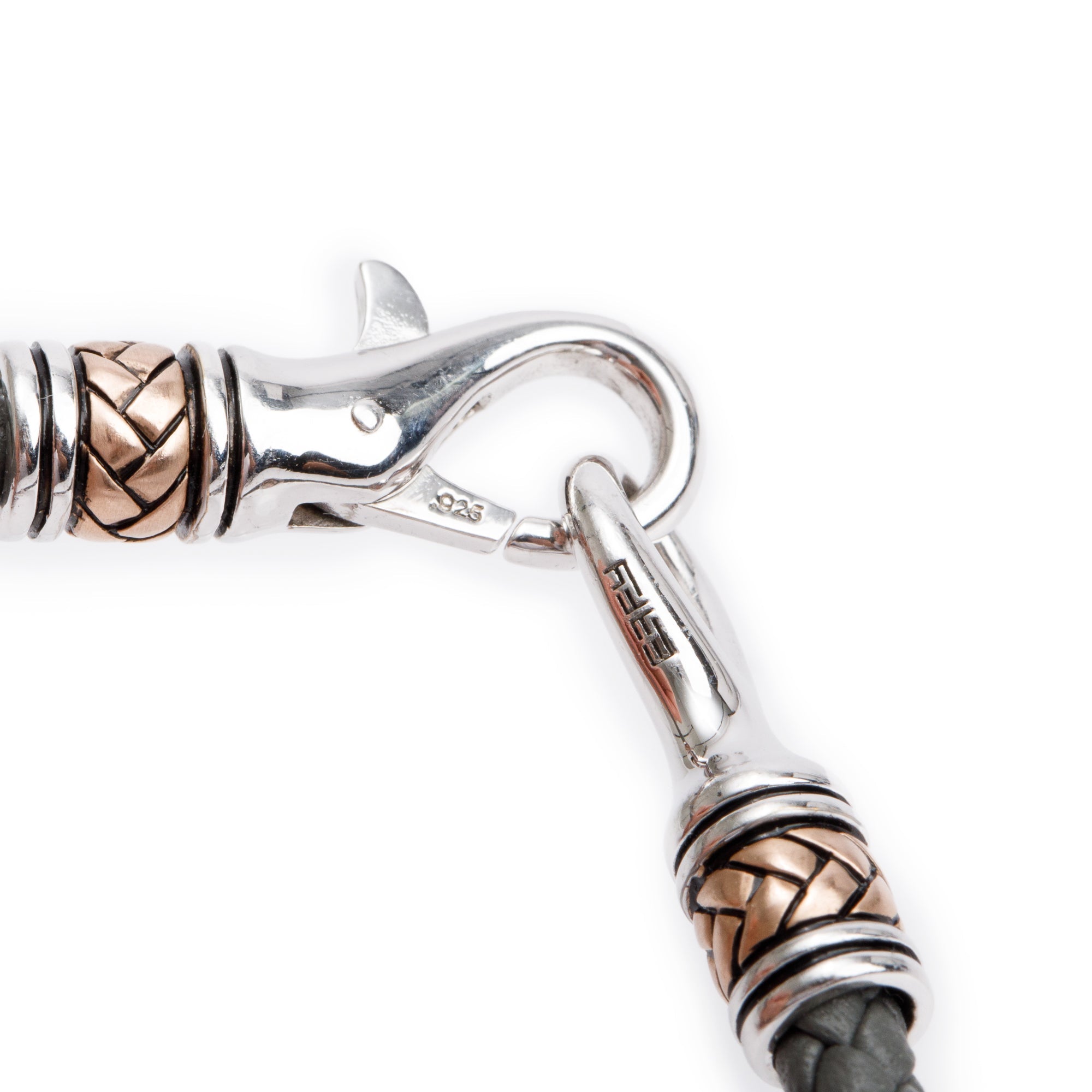 Effy 18k Rose Gold & Sterling Silver Grey Leather Bracelet
