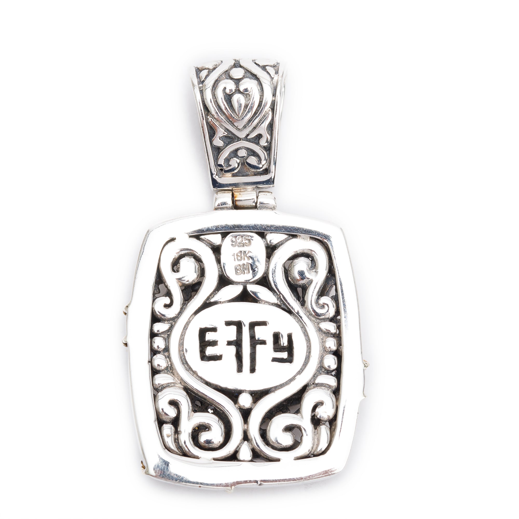 Effy Sterling Silver & 18k Yellow Gold Diamond Balissima Pendant