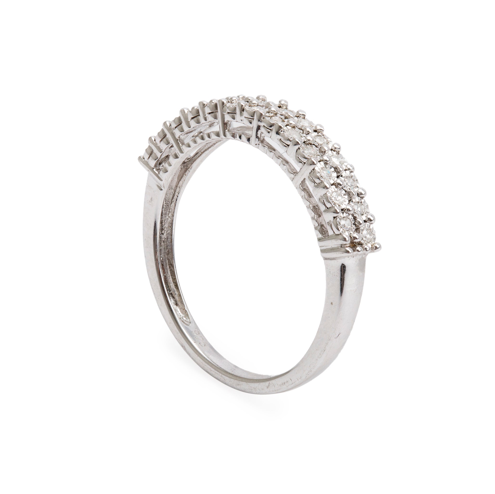 Effy Sterling Silver Diamond Band Ring, Size 7