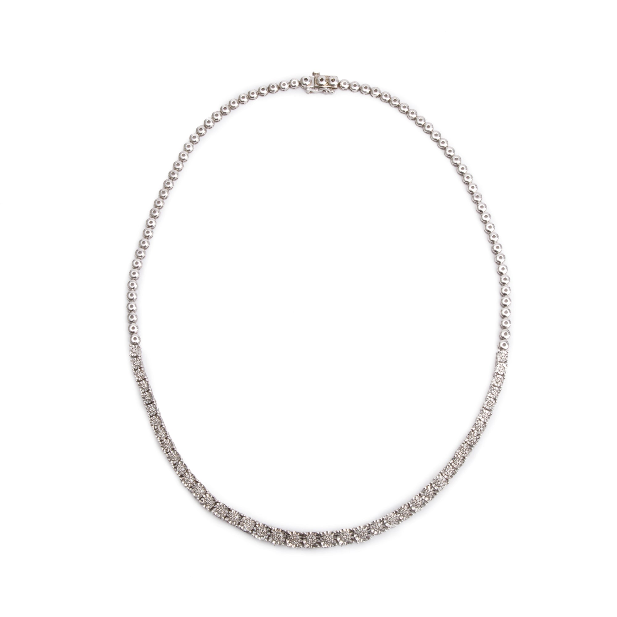 Effy Sterling Silver Diamond Necklace w/ Box