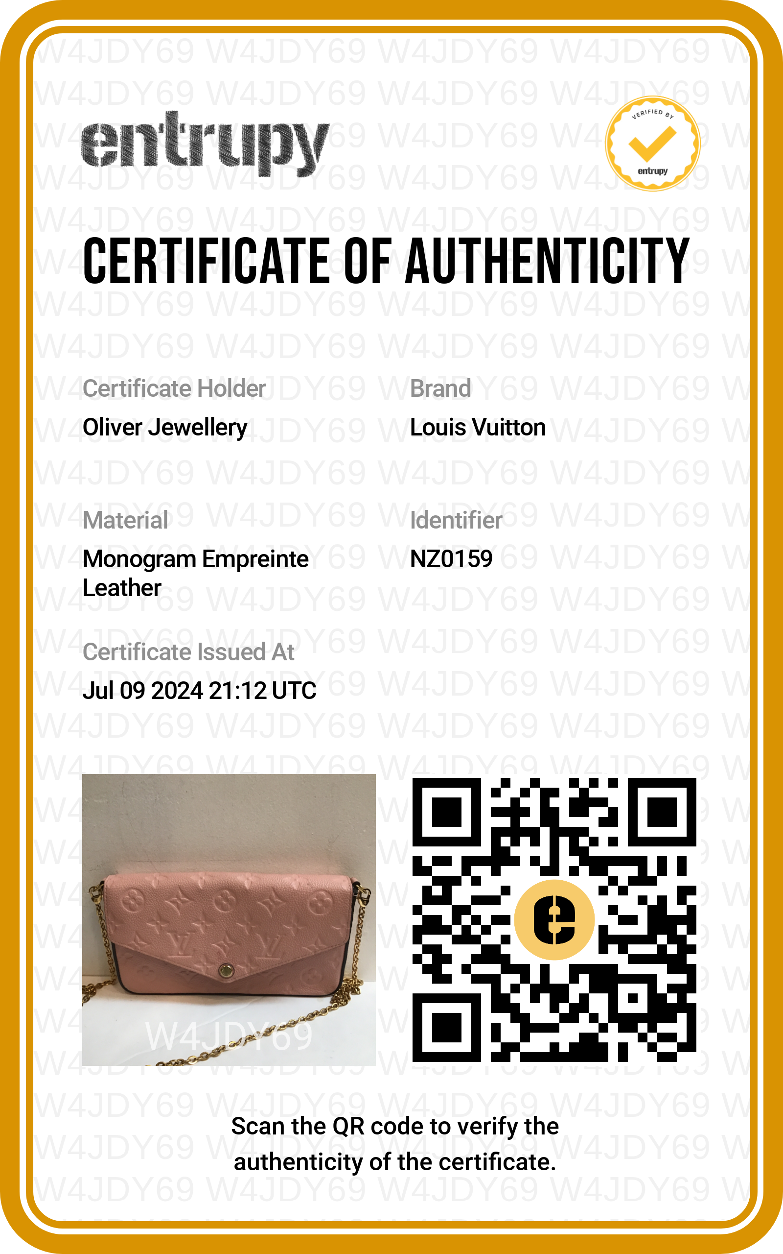 Louis Vuitton Rose Poudre Monogram Empreinte Leather Felicie Pochette w/ Inserts