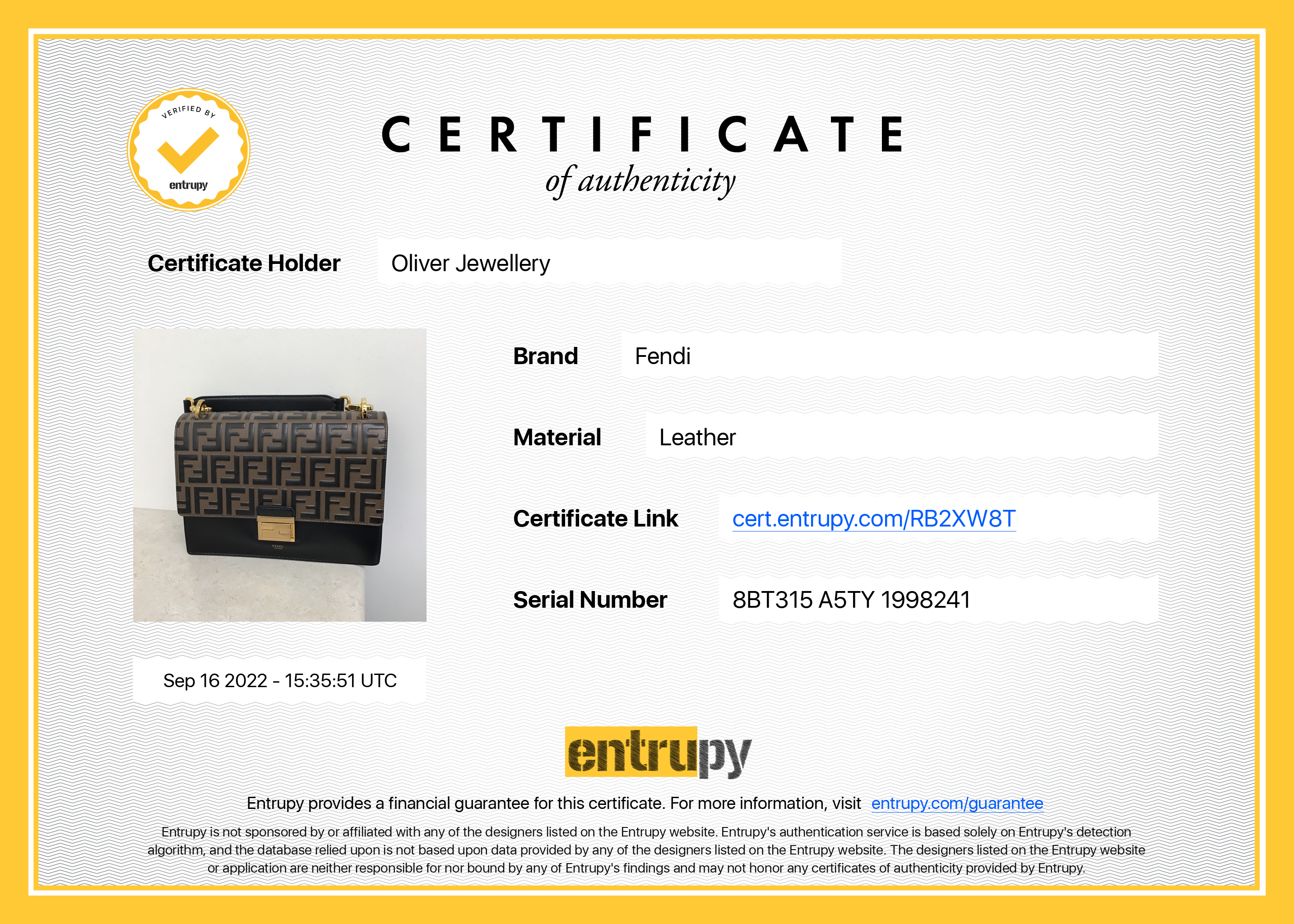 Fendi 2020 FF Kan U Shoulder Bag W/O Strap