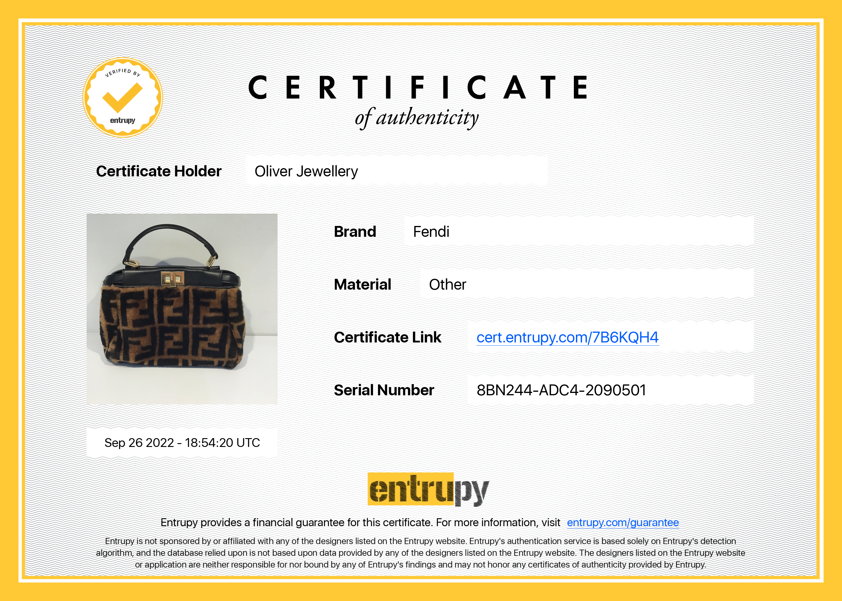 Fendi 2020 Mini Shearling Zucca Peekaboo Bag w/ Box