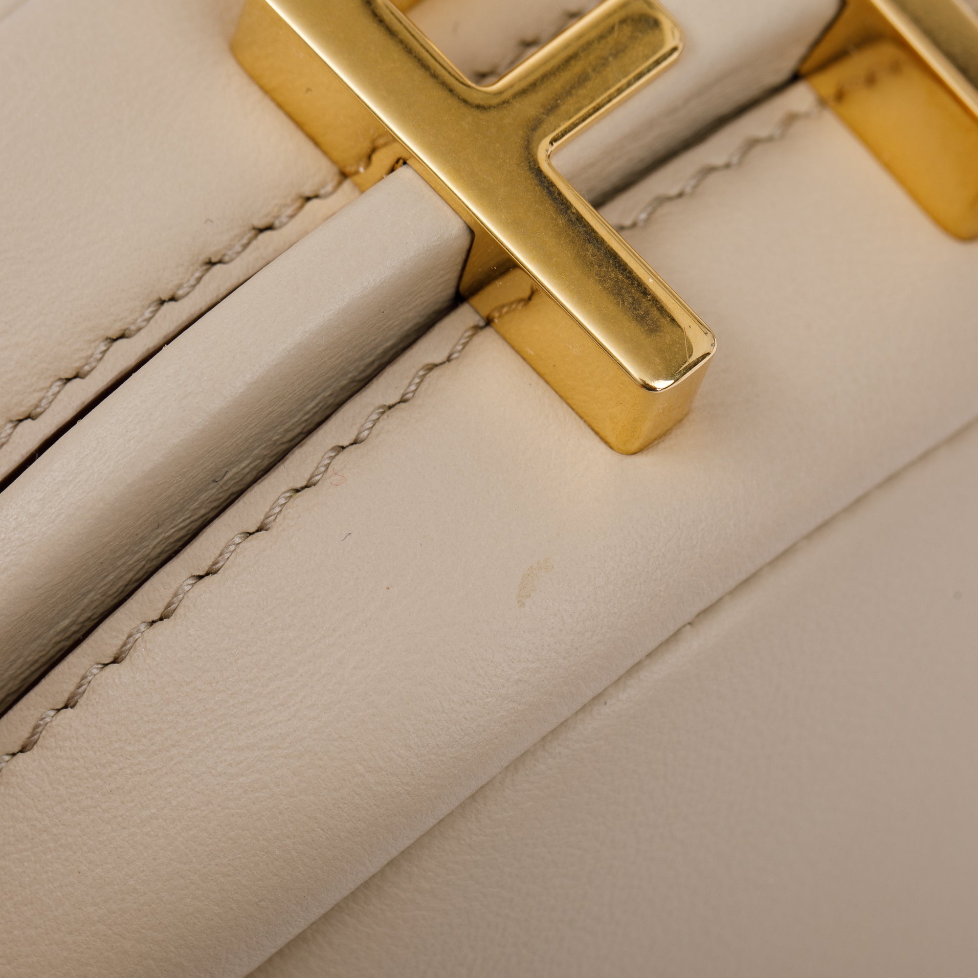 Fendi 2022 Beige Calfskin Leather Nano Fendigraphy Bag w/ Box