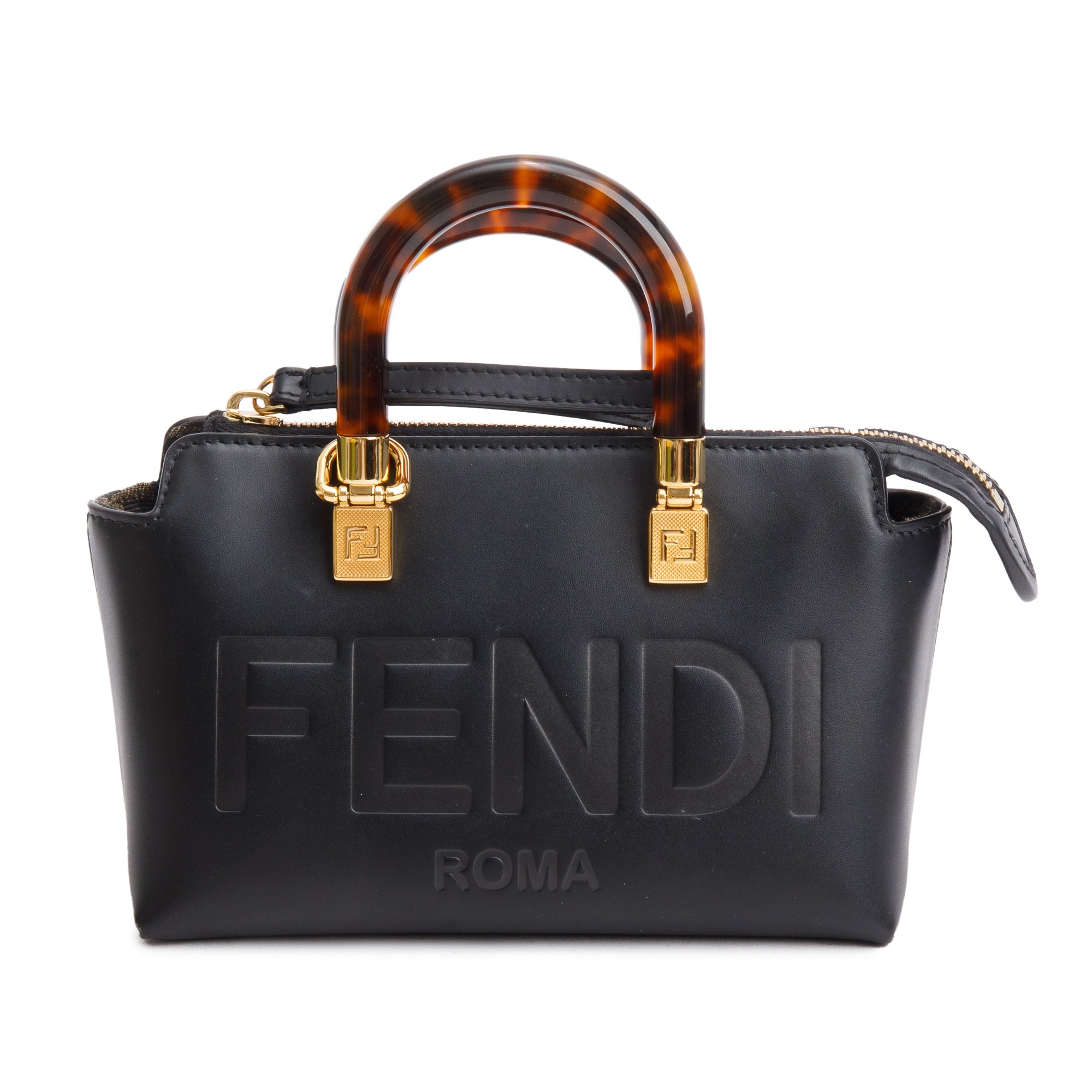 Fendi 2022 Black Leather By the Way Mini Boston Bag w/ Box – OLIVER'S