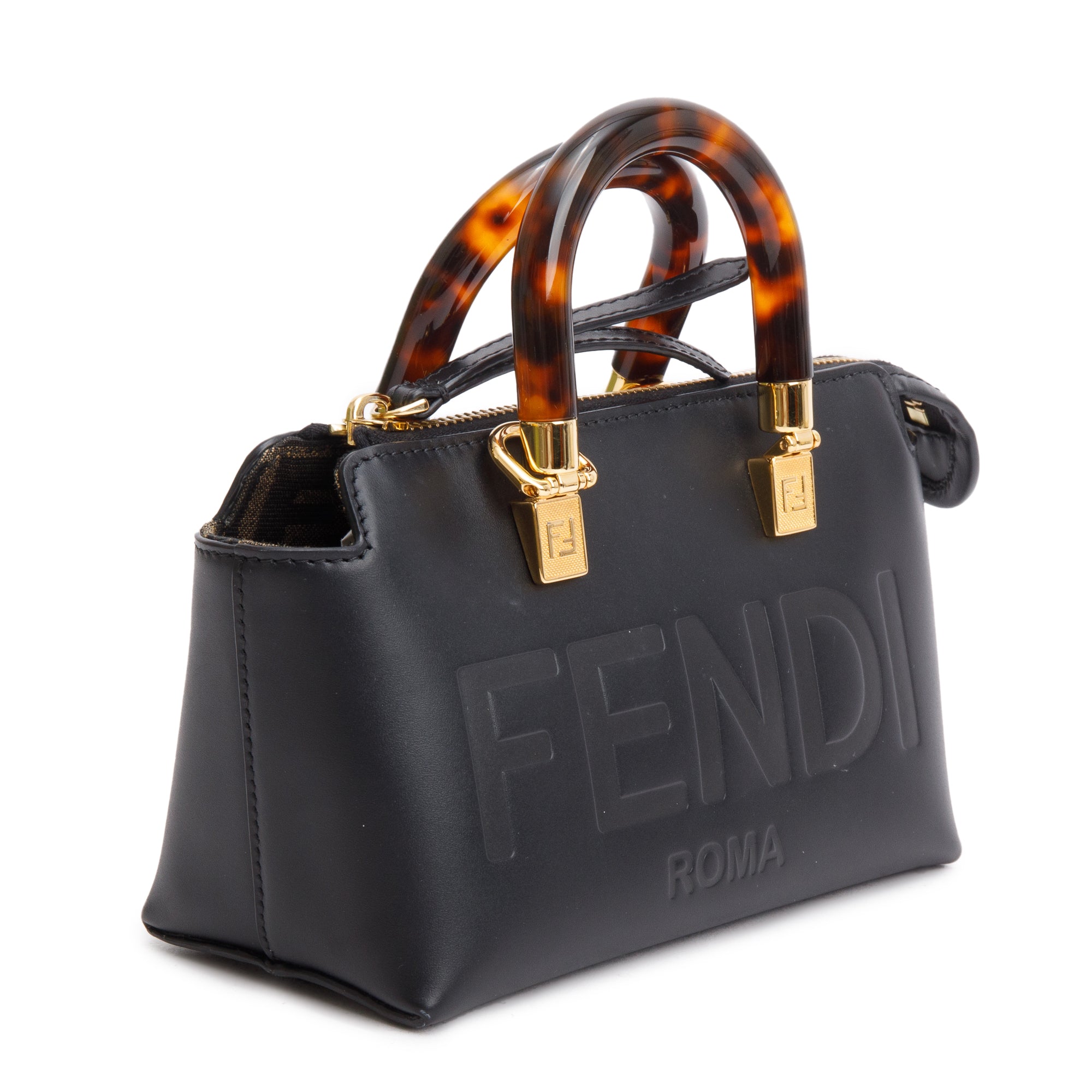 Fendi 2022 Black Leather By the Way Mini Boston Bag w/ Box – OLIVER'S