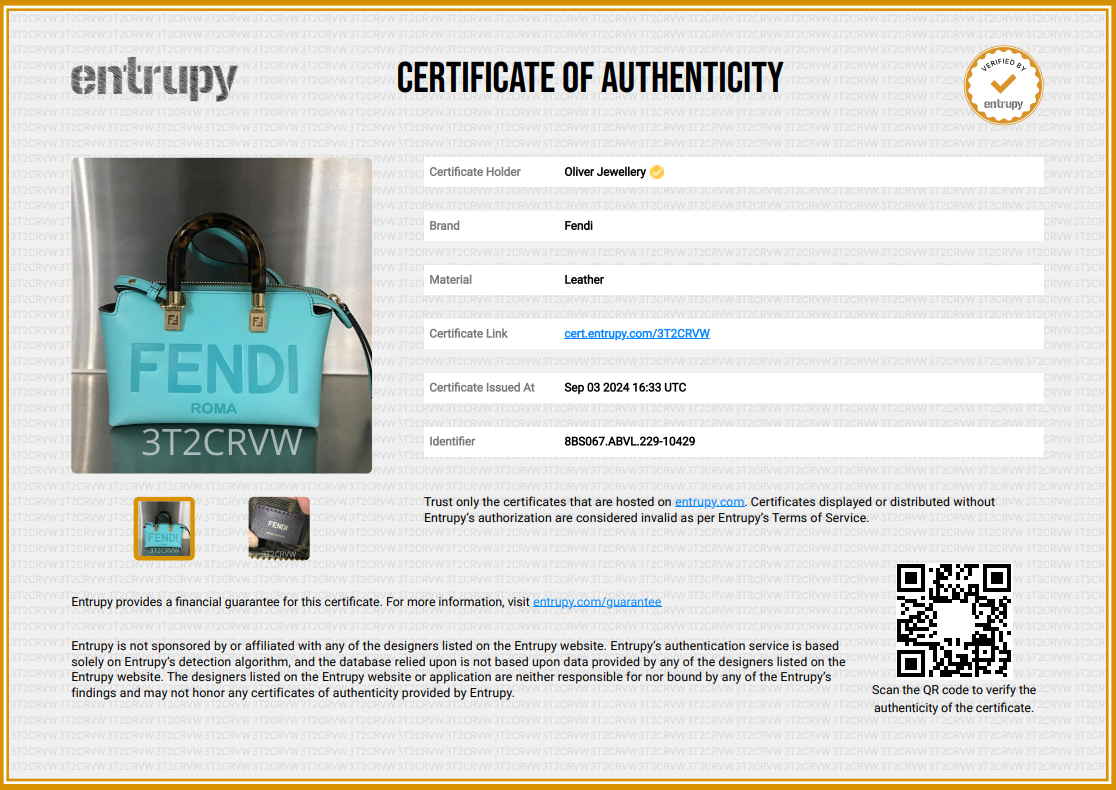 Fendi 2023 Blue Leather By the Way Mini Boston Bag w/ Strap