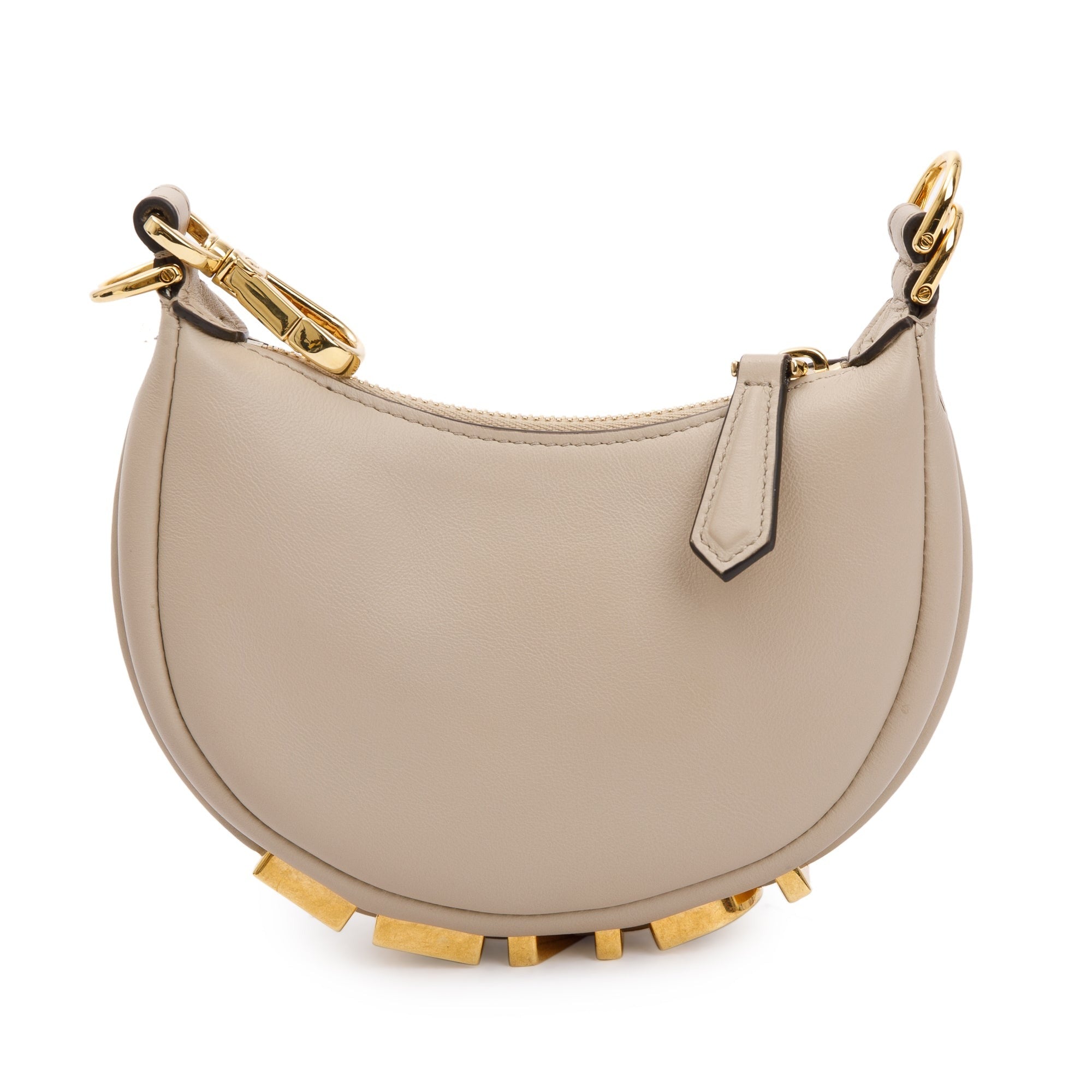 Fendi Beige Calfskin Leather Nano Fendigraphy Bag