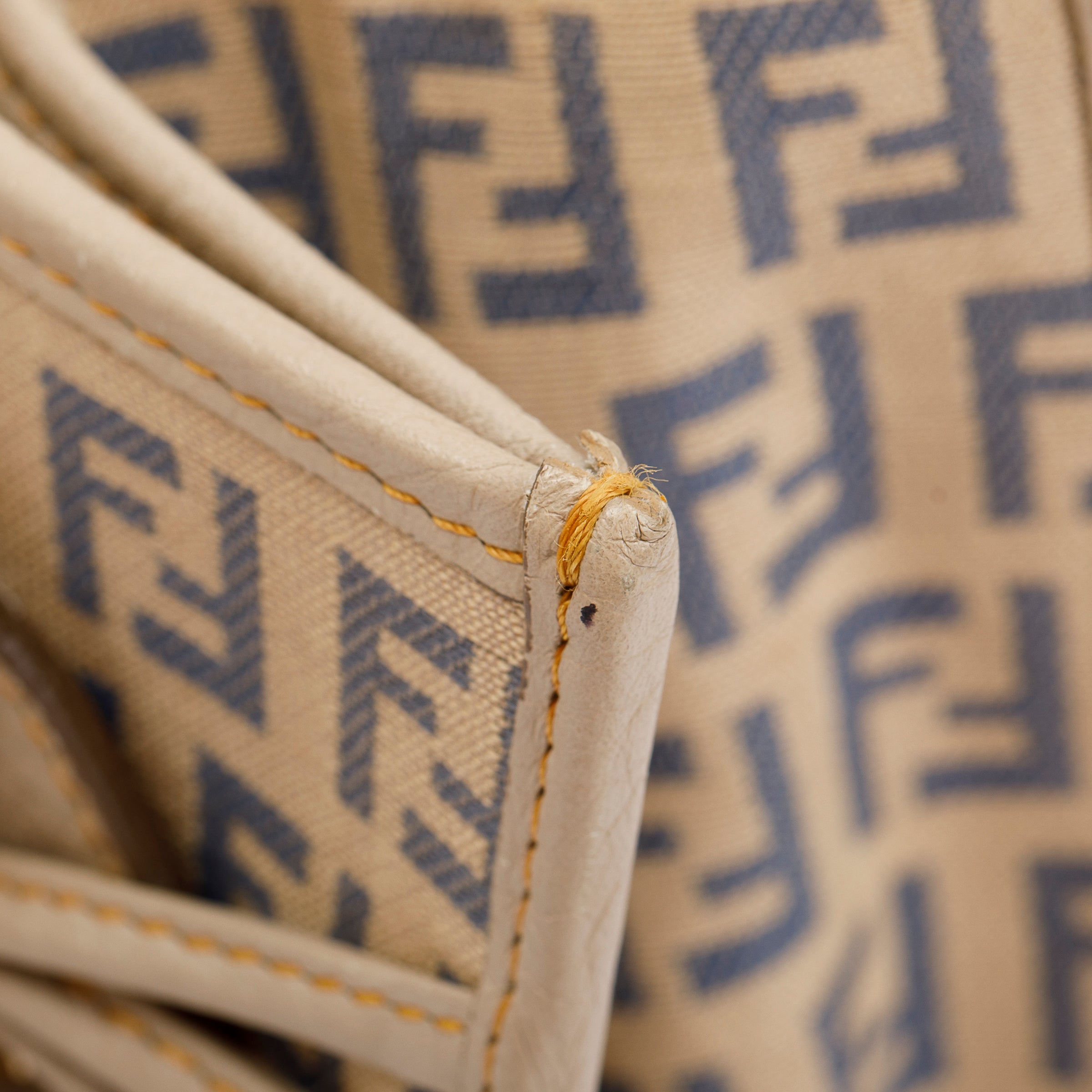 Fendi Beige Zucchino Vitello Shopping Tote