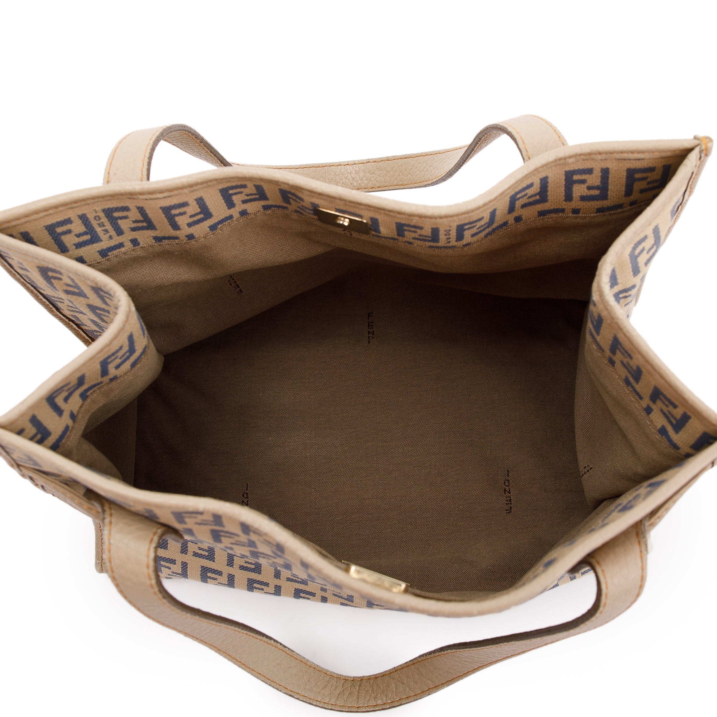 Fendi Beige Zucchino Vitello Shopping Tote