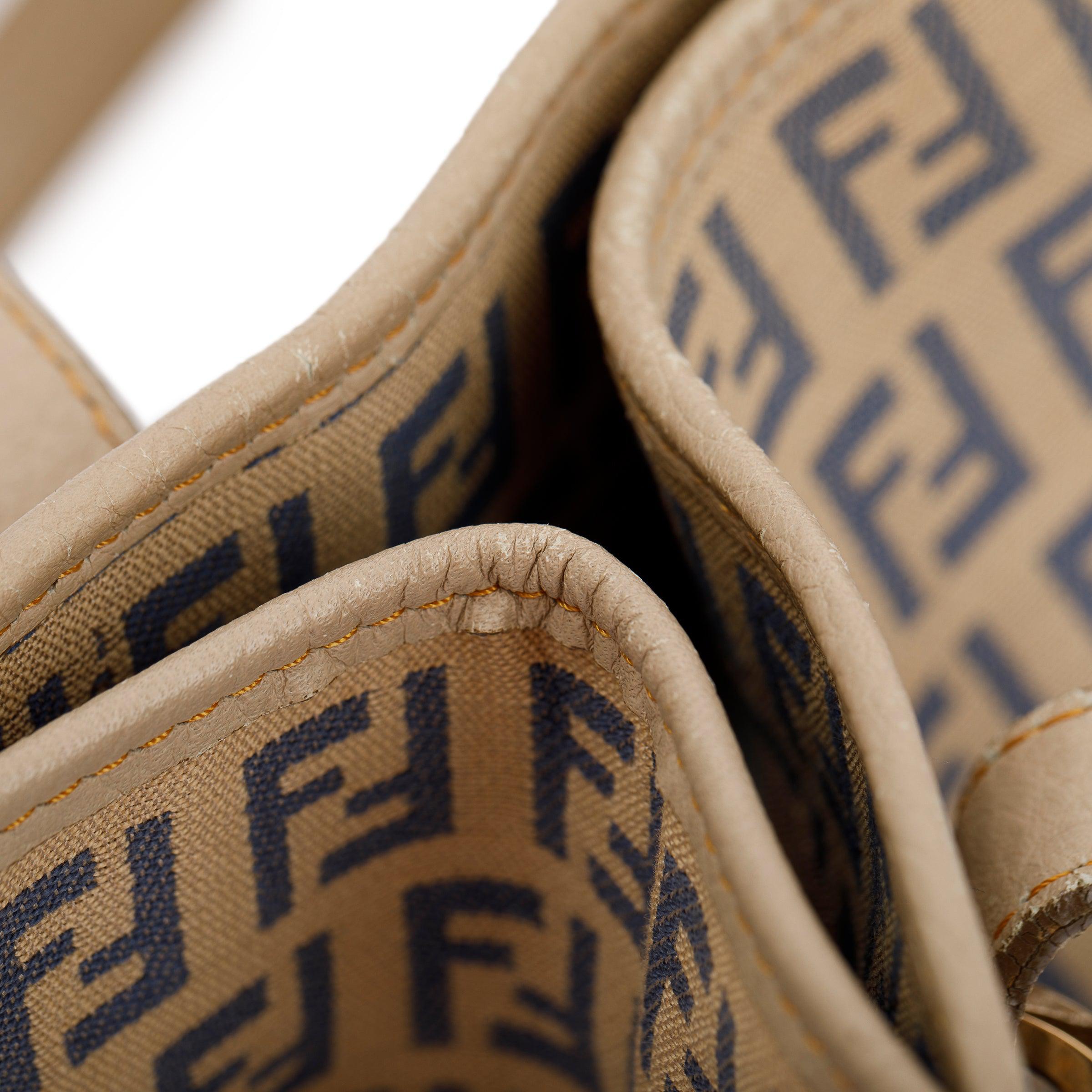 Fendi Beige Zucchino Vitello Shopping Tote