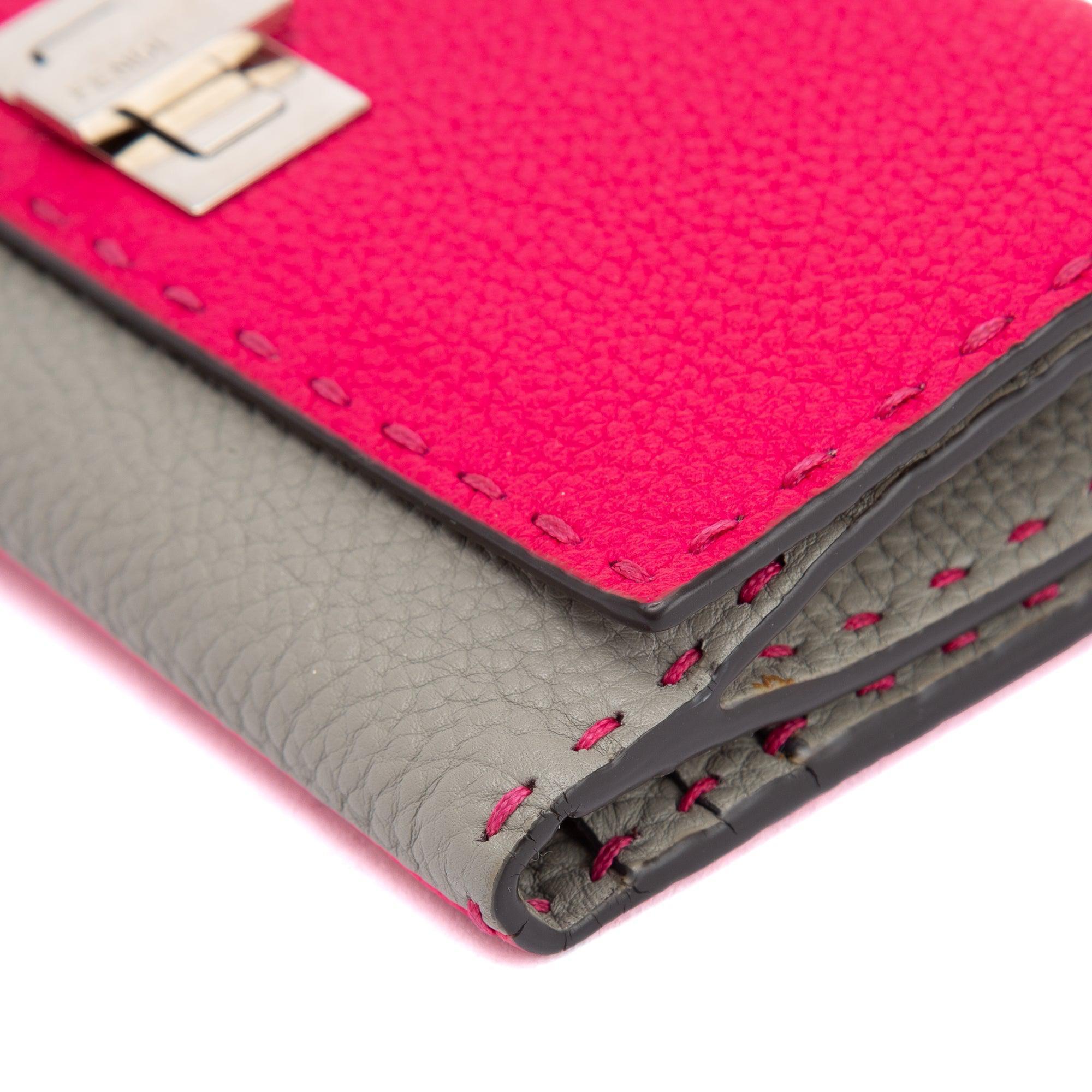 Fendi Bicolor Selleria Peekaboo Continental Wallet w/ Box