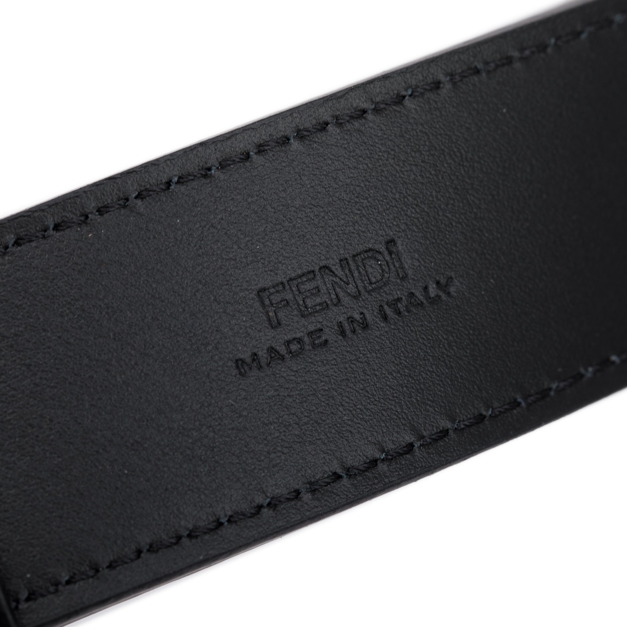 Fendi Black Calfskin Leather FF Utility Tool Belt Pouch