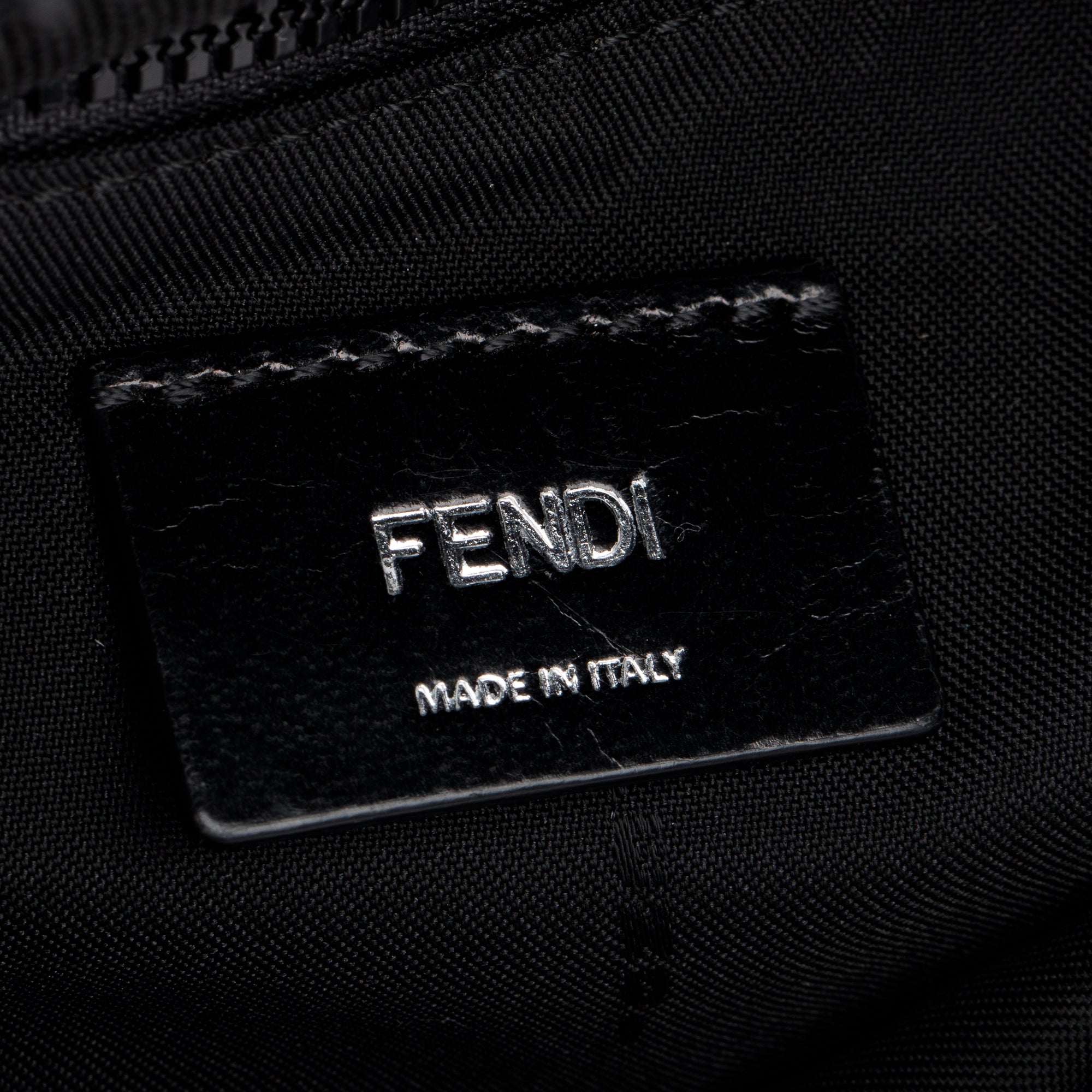 Fendi Black Nylon Bugs Motif Belt Bag