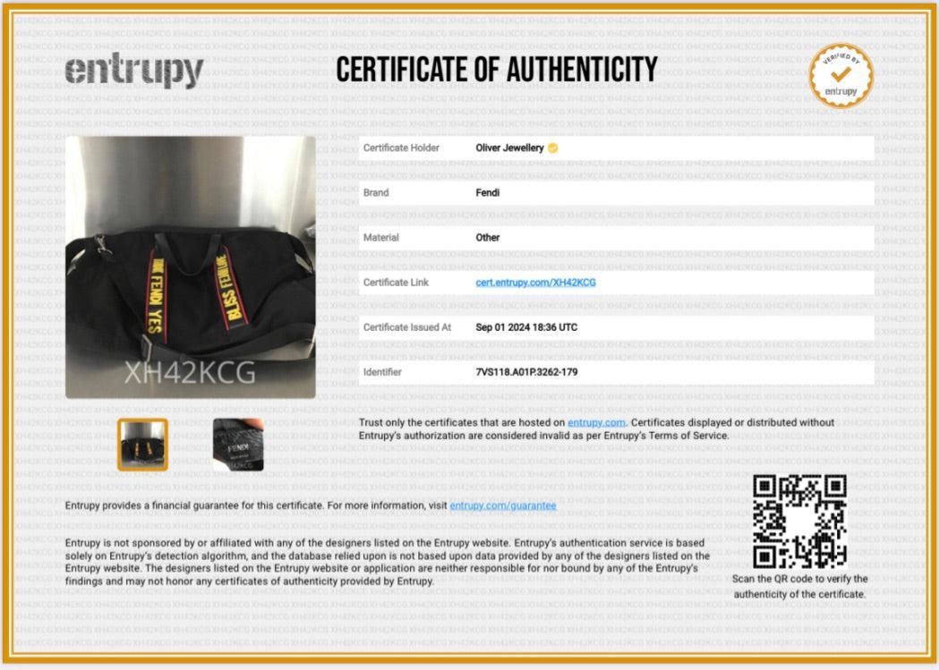 Fendi Black Nylon Leather Trim Vocabulary Duffle Bag w/ Strap