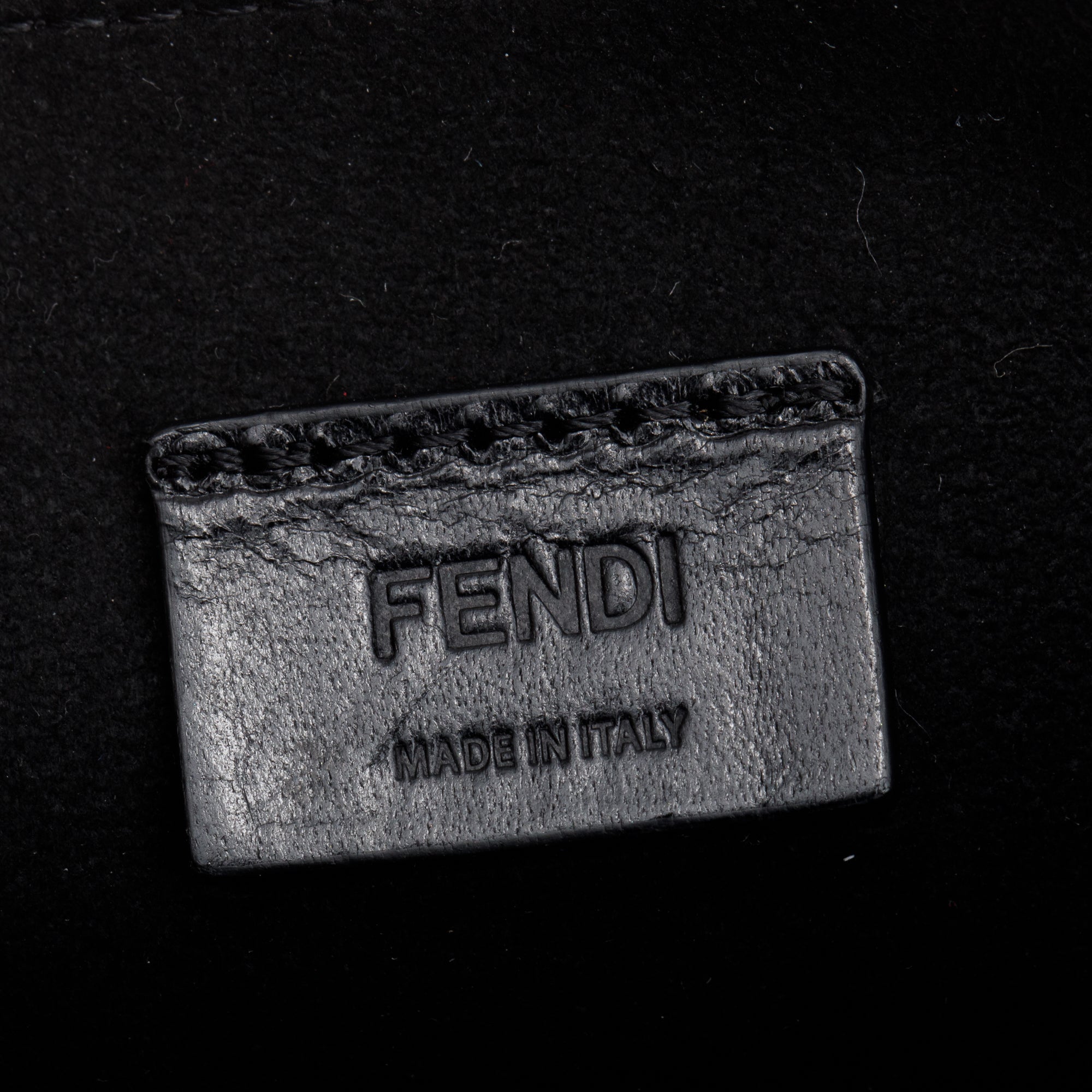 Fendi Black Snakeskin Fab Crossbody Bag