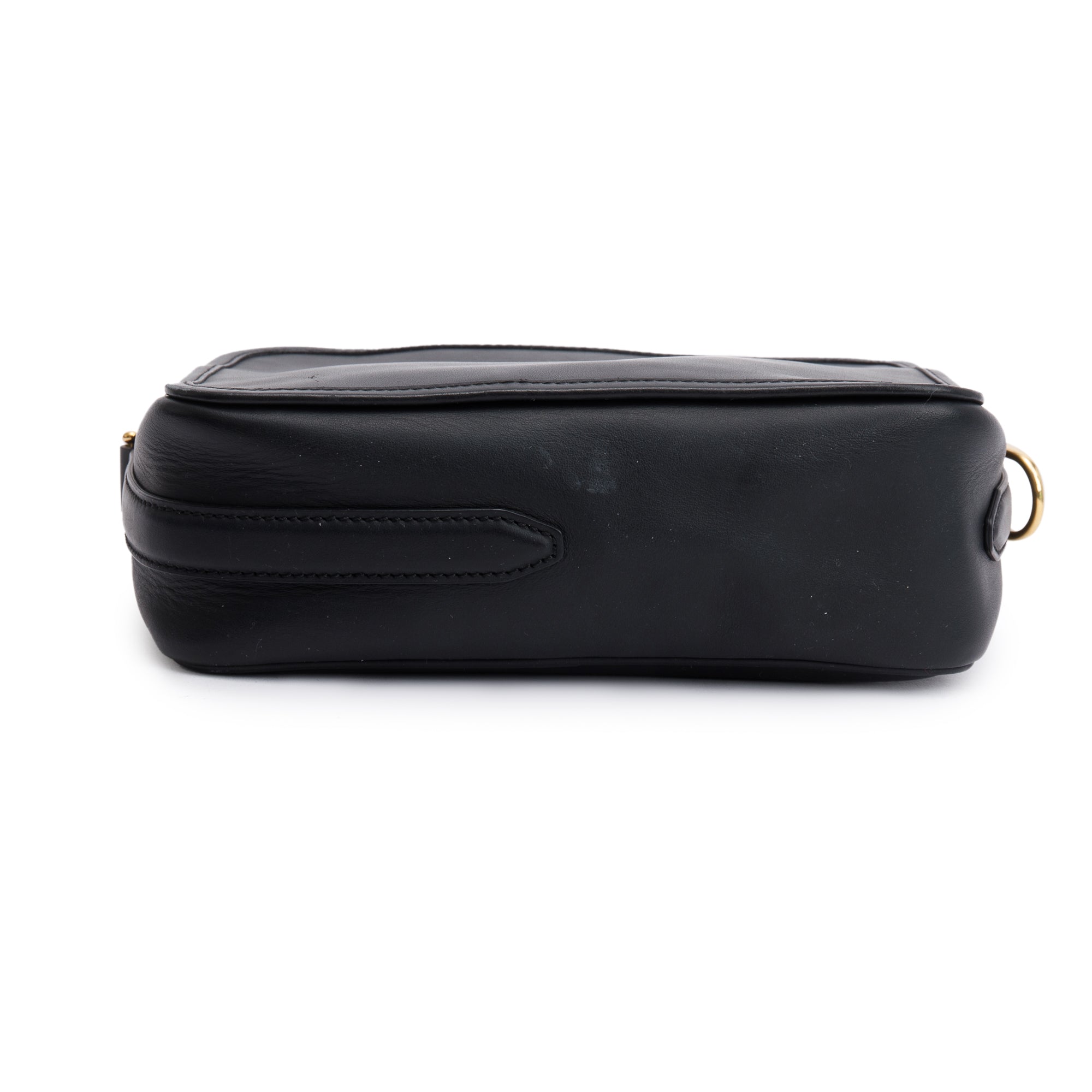 Fendi Black Vitello Century Leather F is Fendi Camera Bag