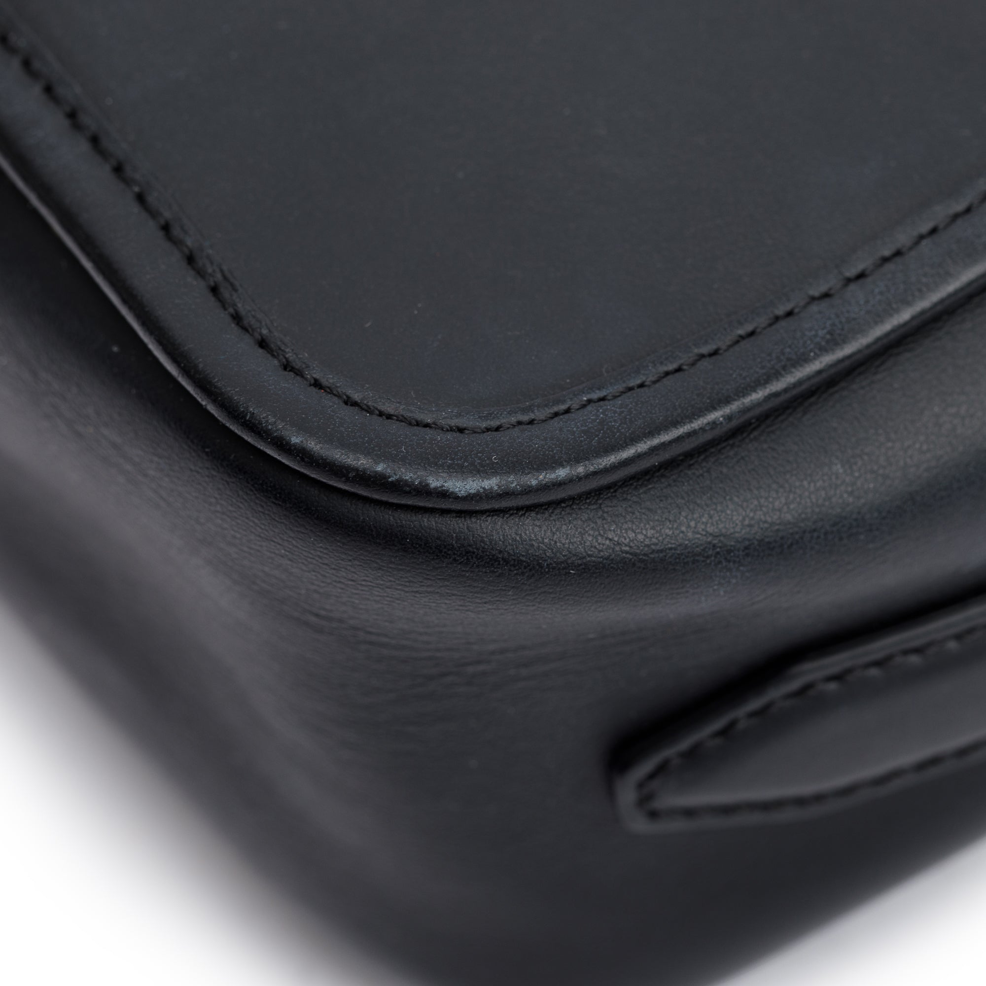 Fendi Black Vitello Century Leather F is Fendi Camera Bag