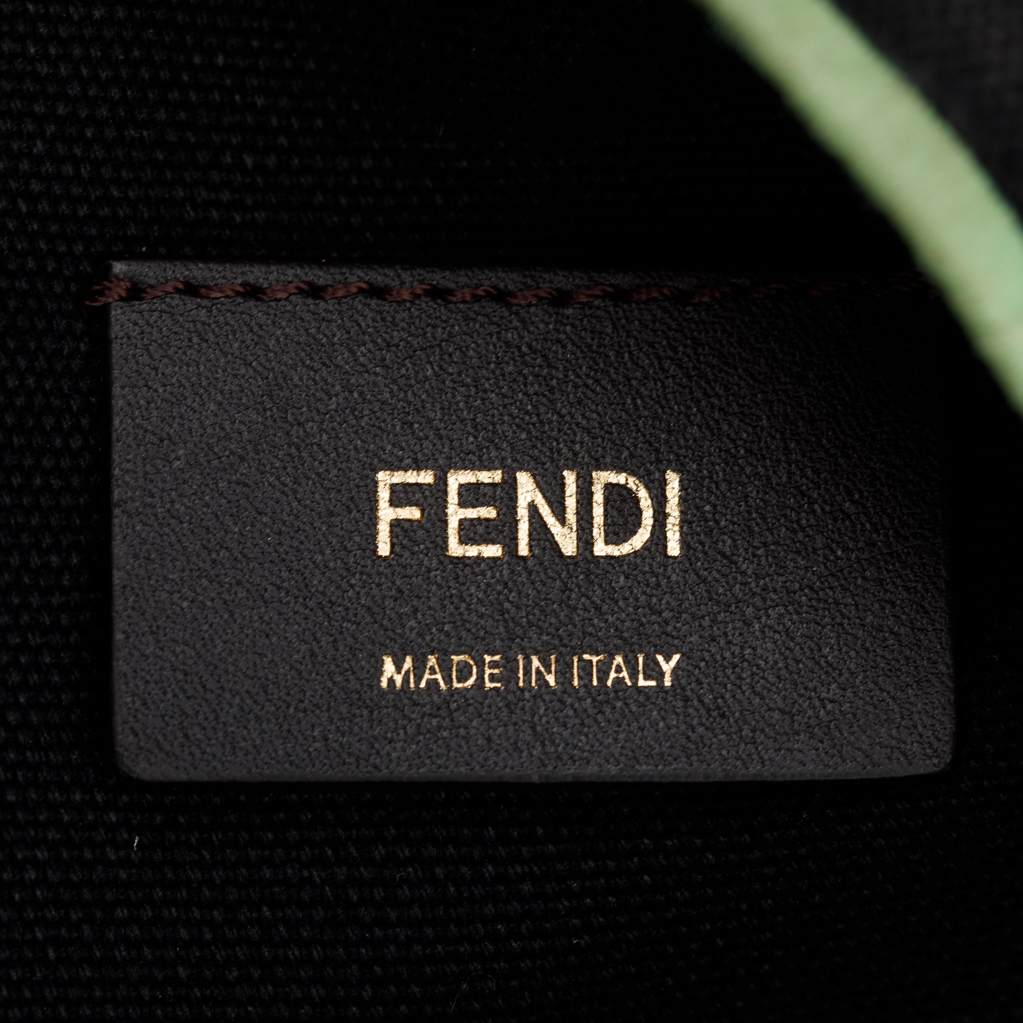 Fendi Black/Green Floral Embroidered Canvas Psychedelic Mini Mon Tresor Bucket Bag w/ Strap