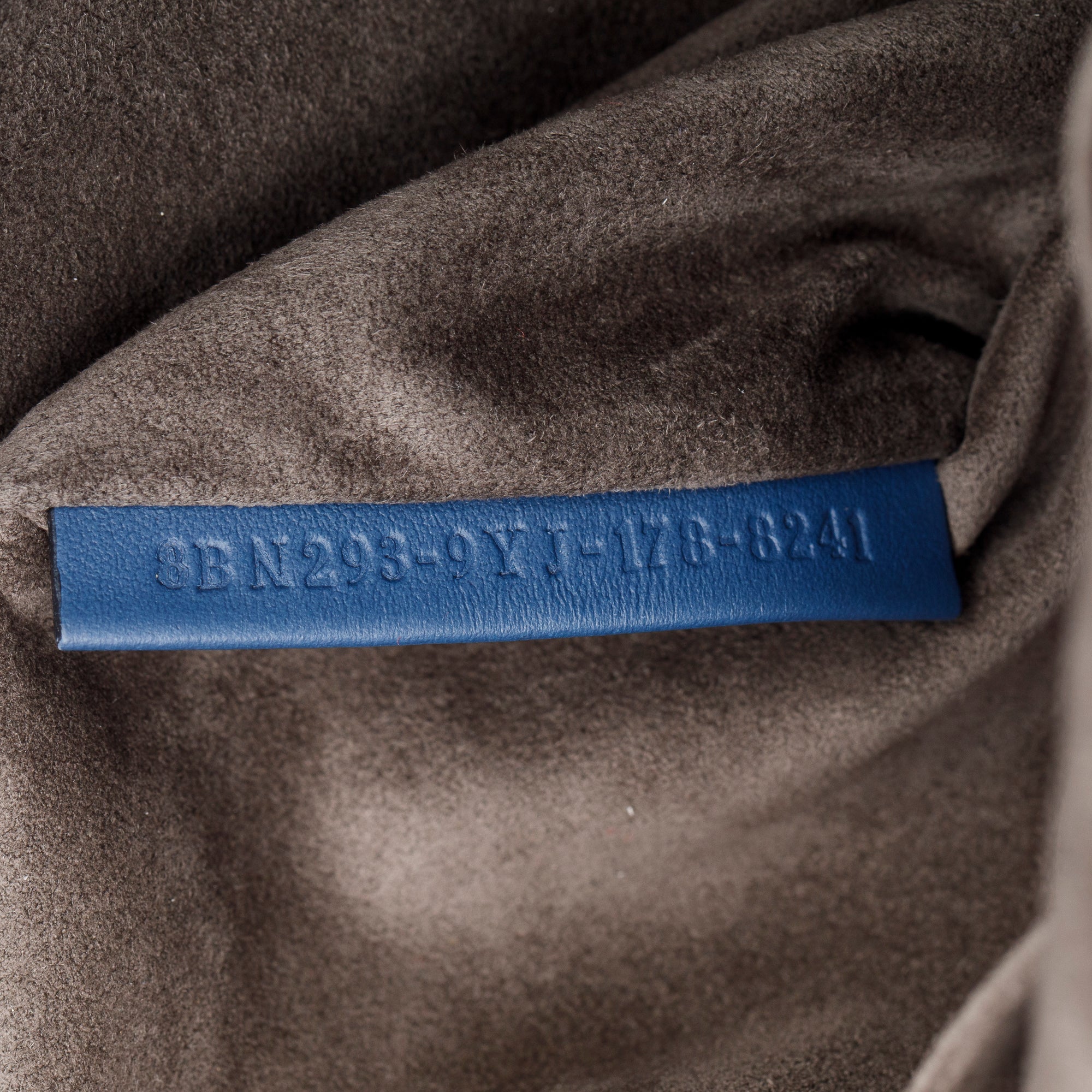 Fendi Blue Vitello Leather Baltico Ribbon Lace Up DotCom Satchel