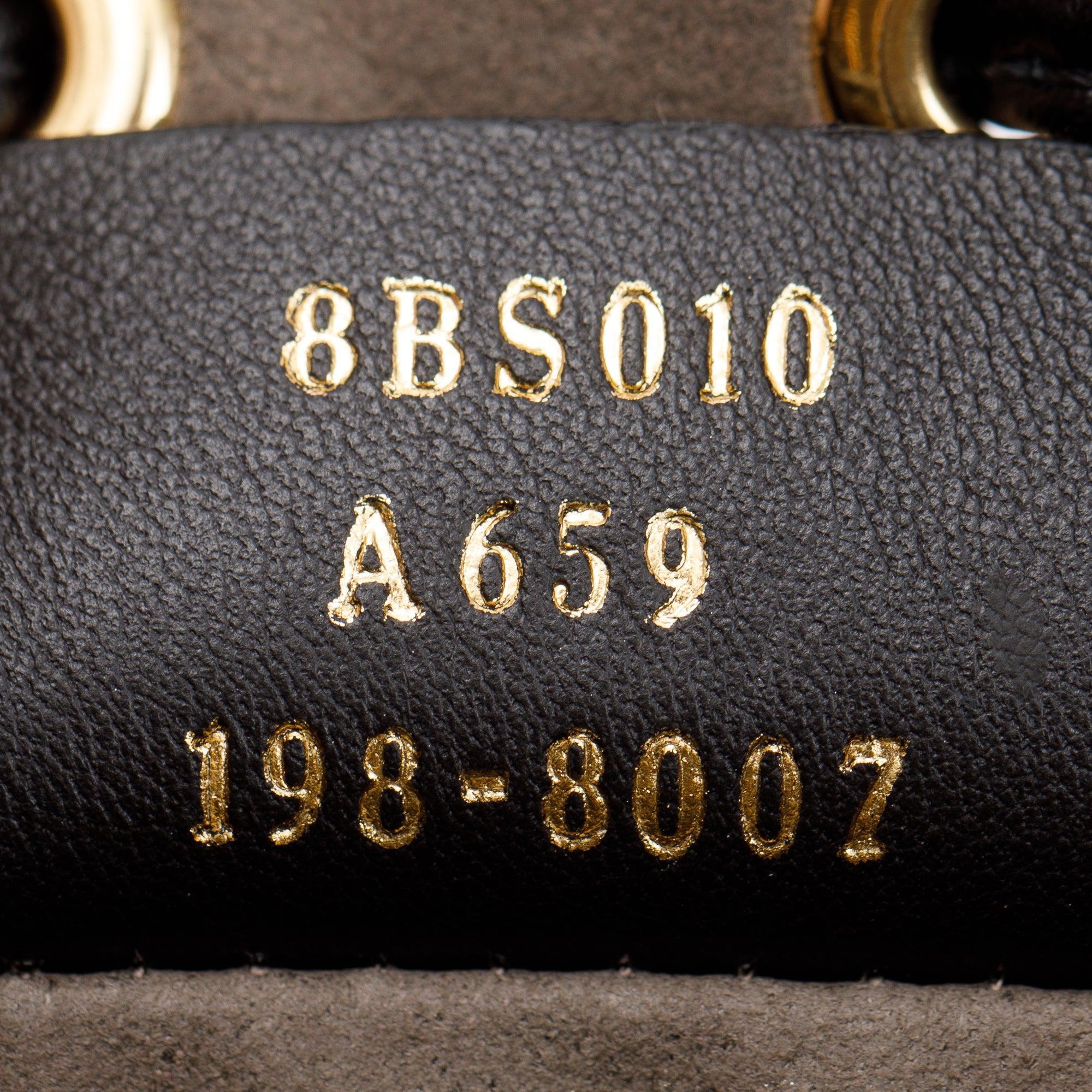 Fendi Brown FF 1974 Embossed Calfskin Leather Mini Mon Tresor Bucket Bag w/ Strap