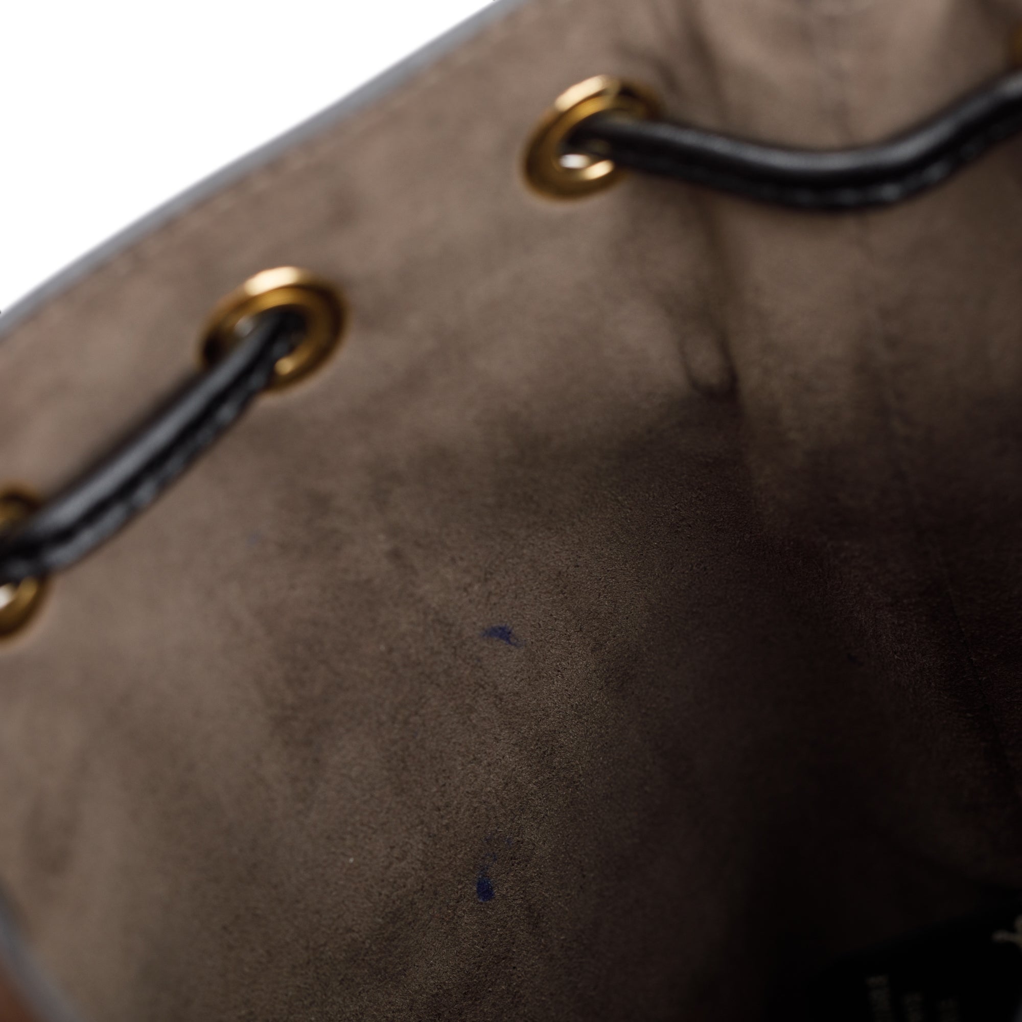 Fendi Brown FF 1974 Embossed Calfskin Leather Mini Mon Tresor Bucket Bag w/ Strap