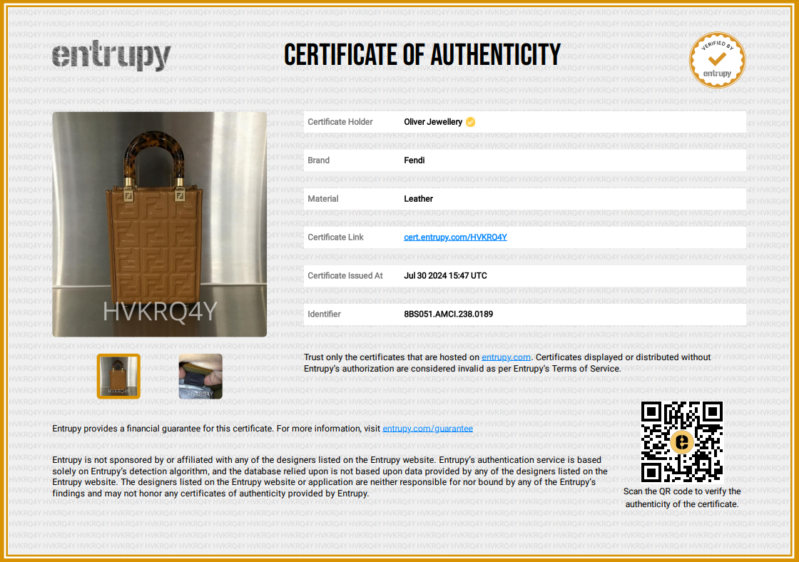 Fendi Brown FF Embossed Leather Mini Sunshine Shopper Tote