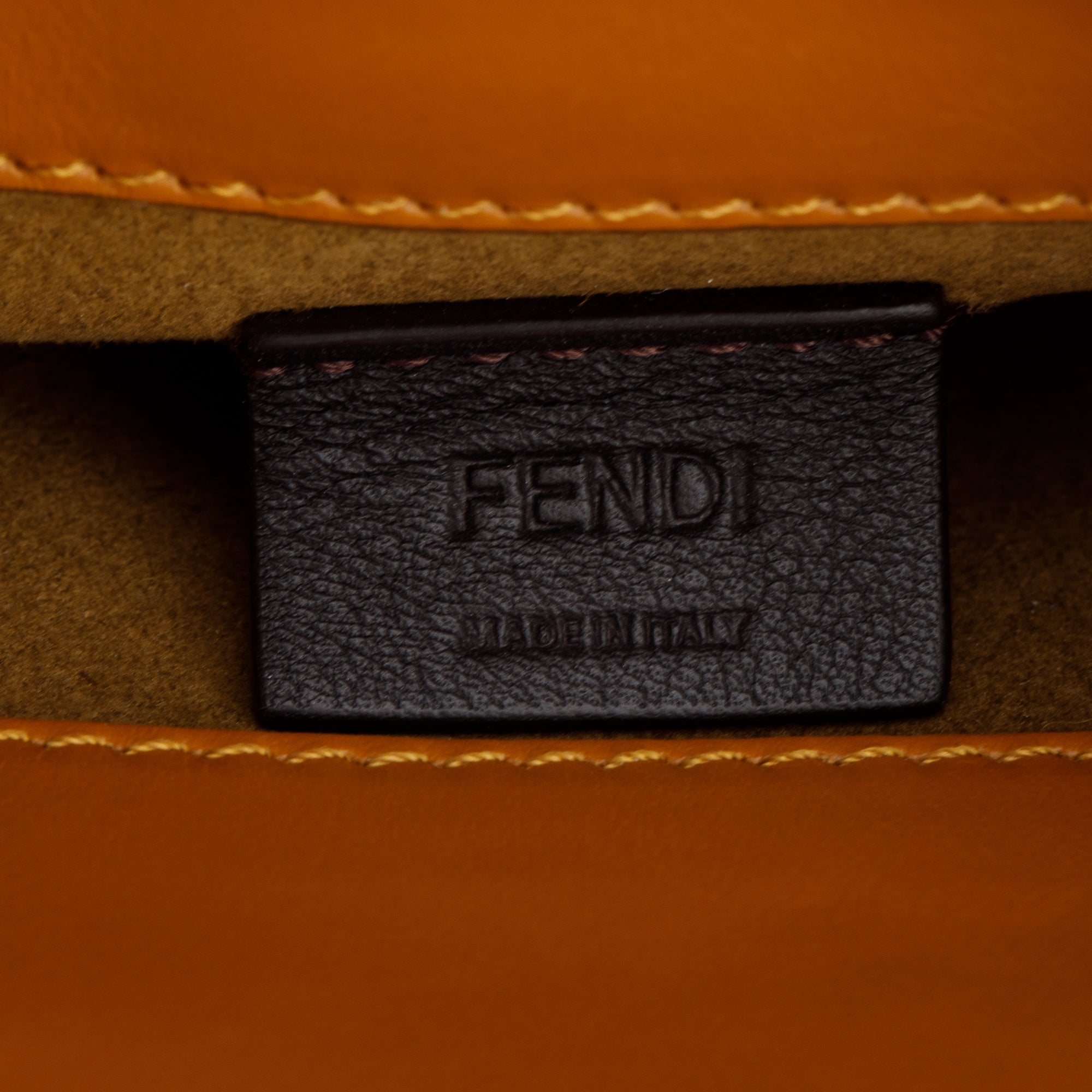 Fendi Brown FF Embossed Leather Mini Sunshine Shopper Tote