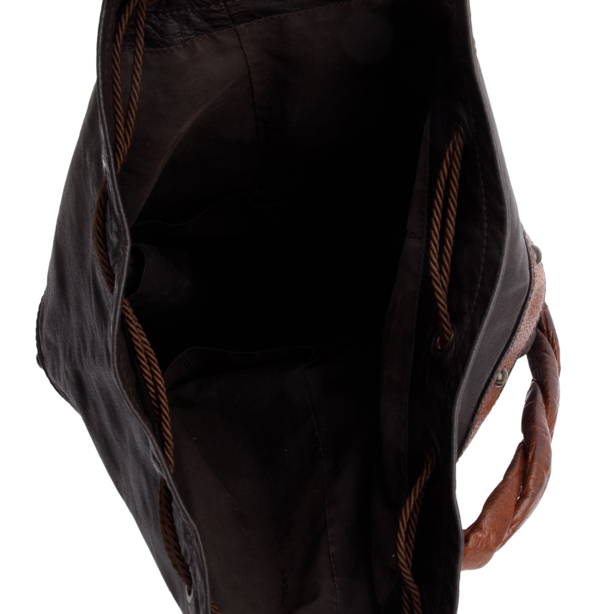 Fendi Brown FF Zucca Canvas Brown Leather Trim Large Palazzo Drawstring Bucket Bag