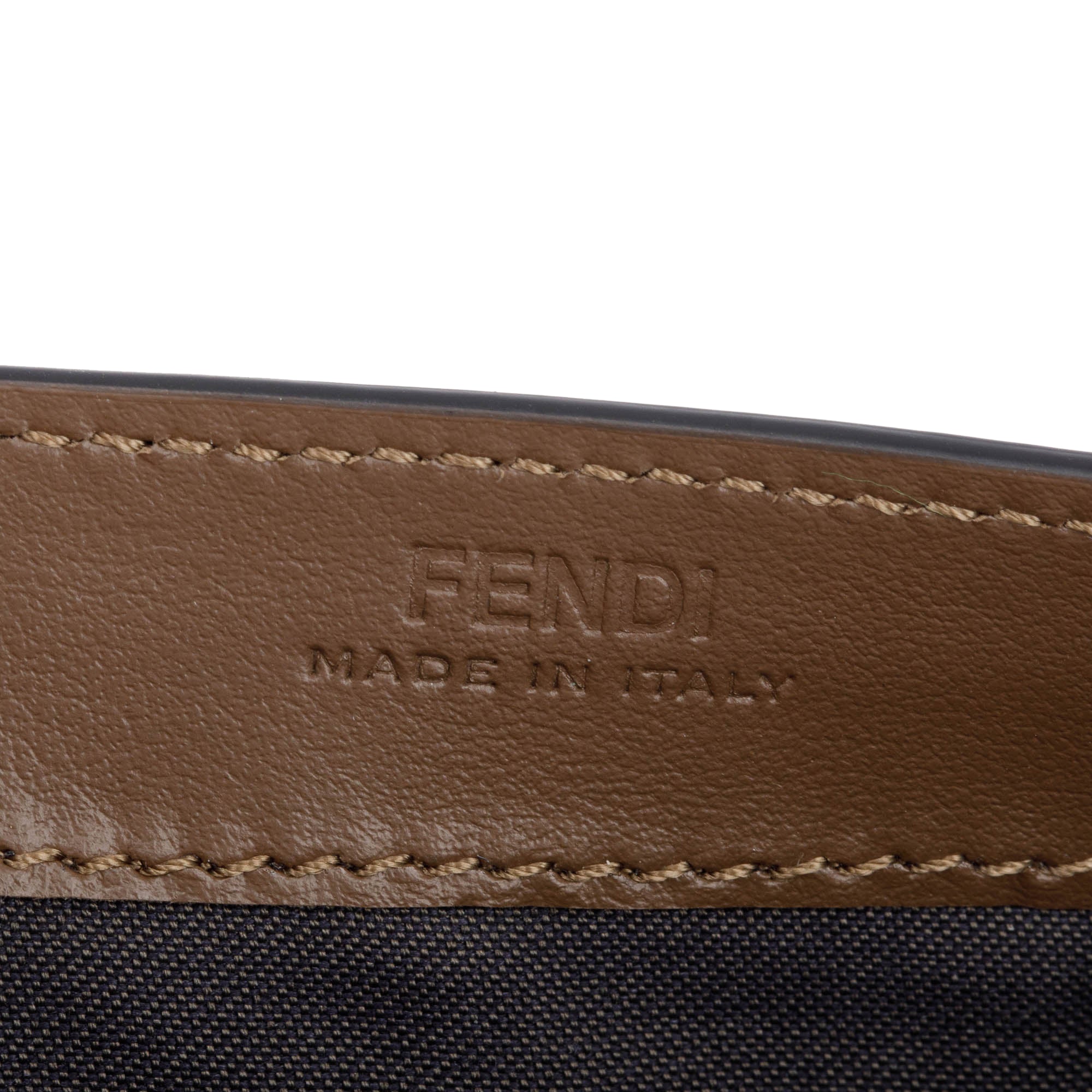 Fendi Brown FF Zucca Embossed Leather Continental Wallet on Chain w/ Box