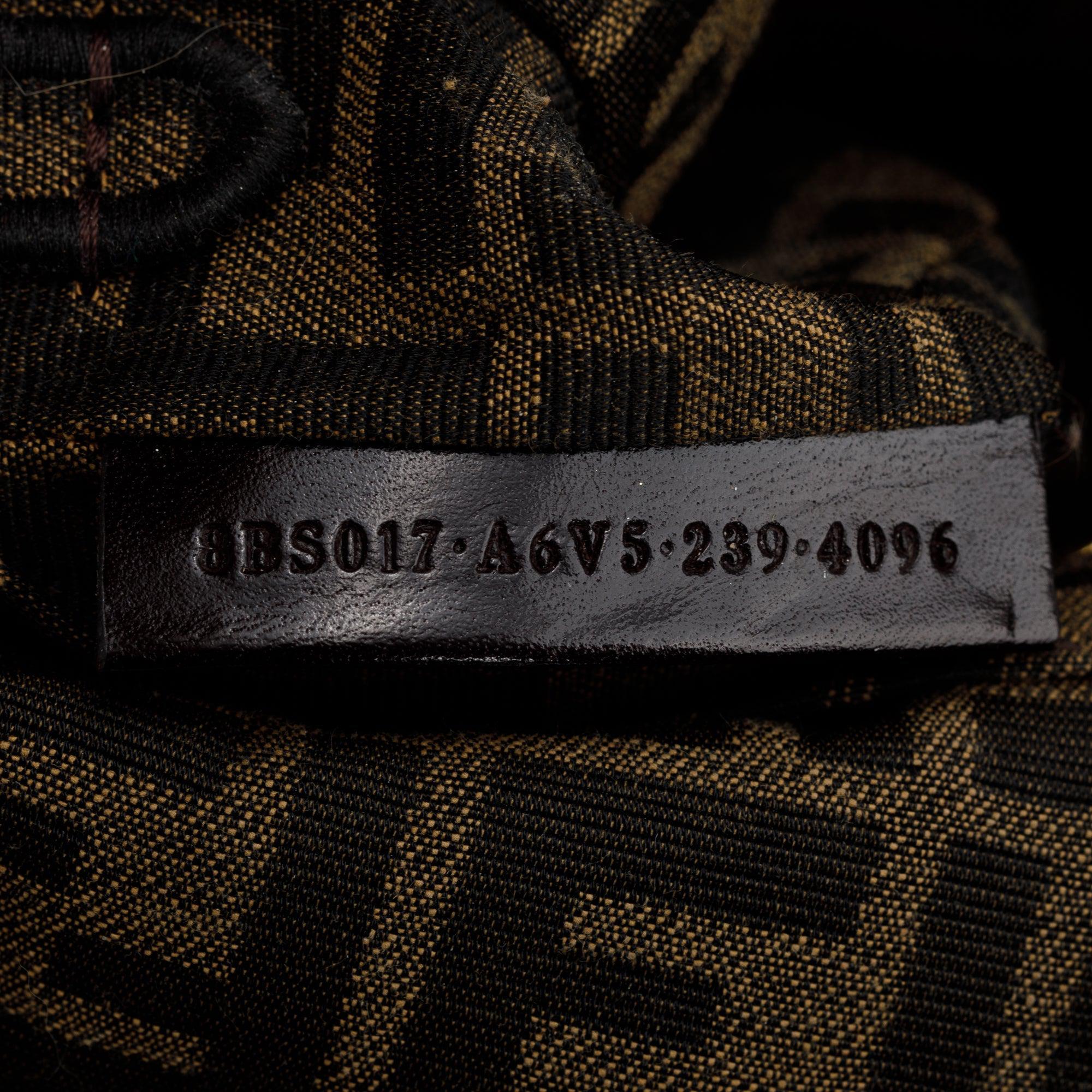 Fendi Brown FF Zucca Mini Be Baguette Chain Crossbody