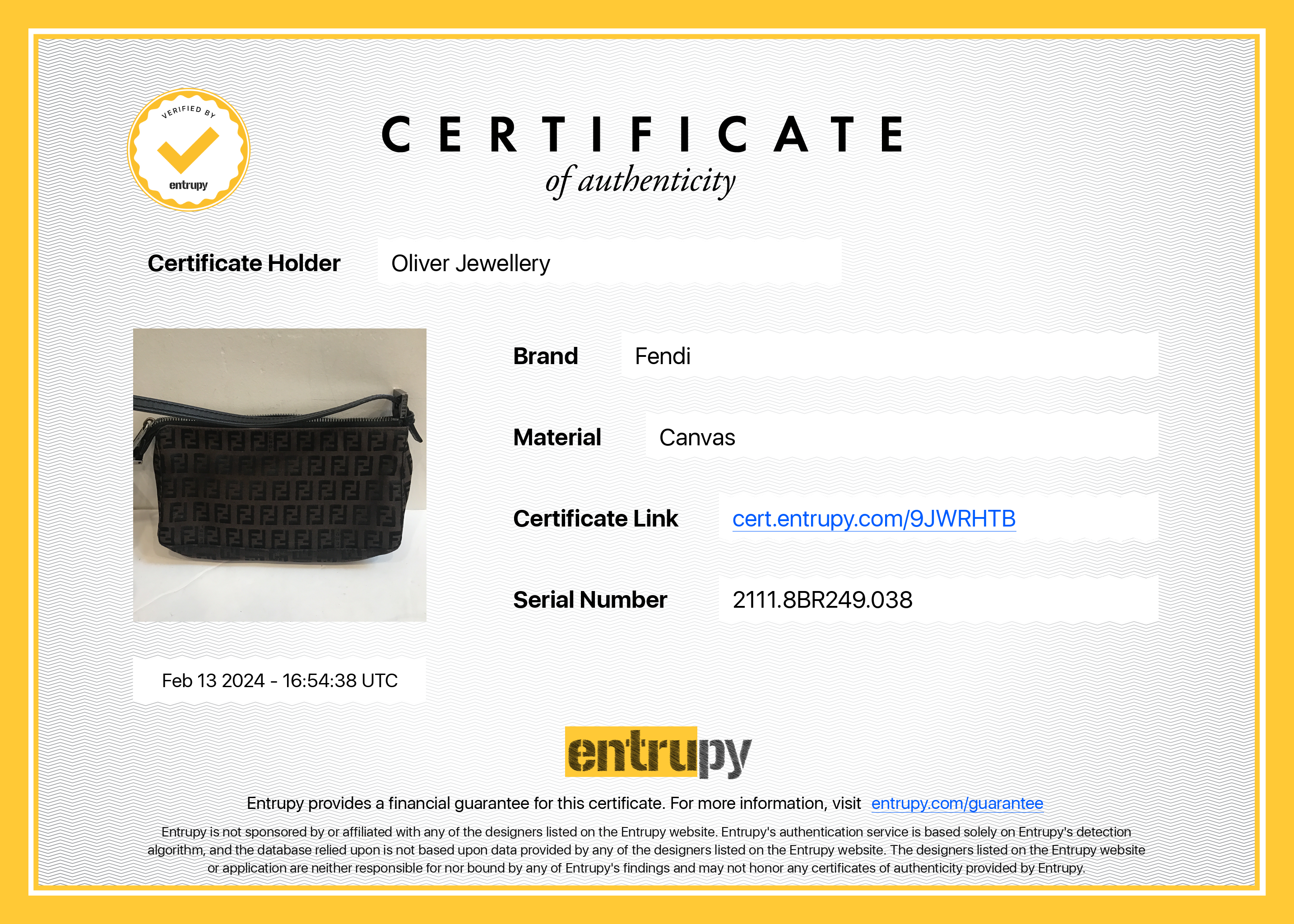 Fendi Brown FF Zucchino Canvas Pochette