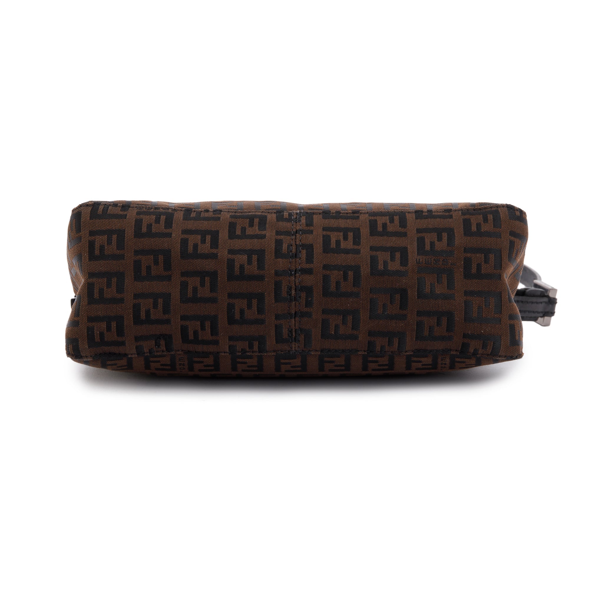 Fendi Brown FF Zucchino Canvas Pochette