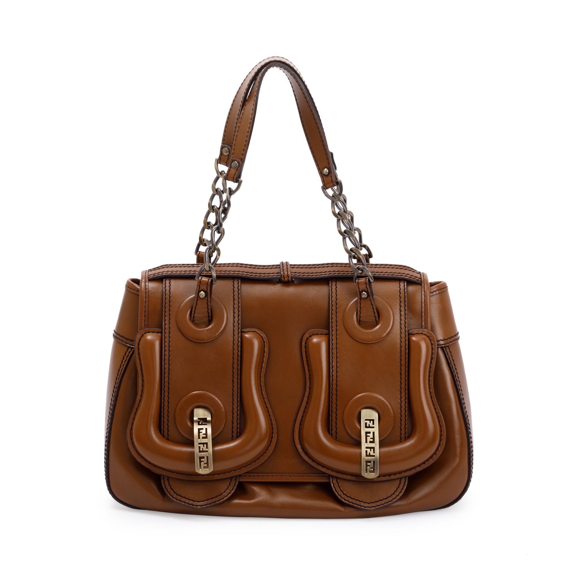 Fendi Brown Leather B Bag