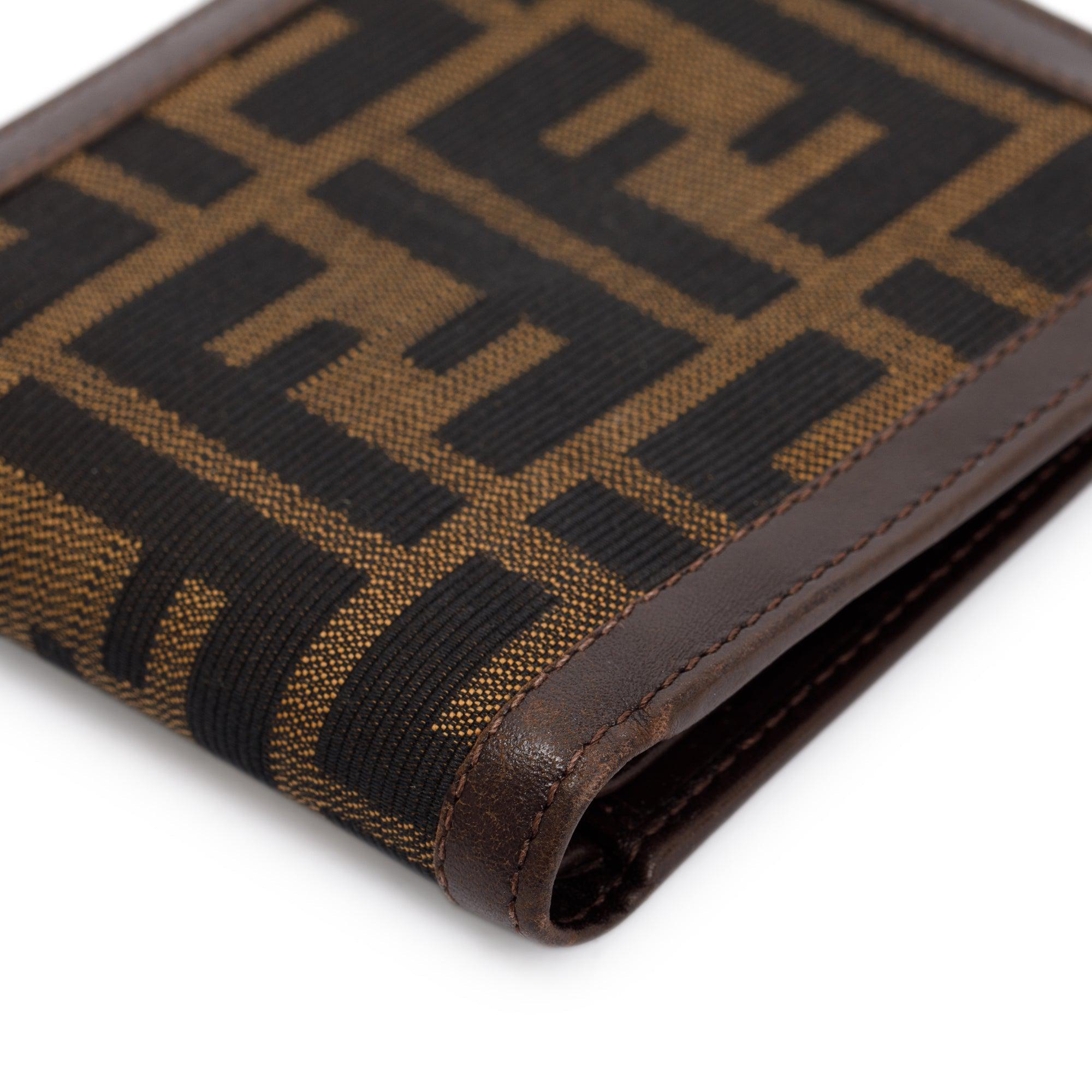Fendi Brown Vintage Zucca Canvas FF Bifold Wallet