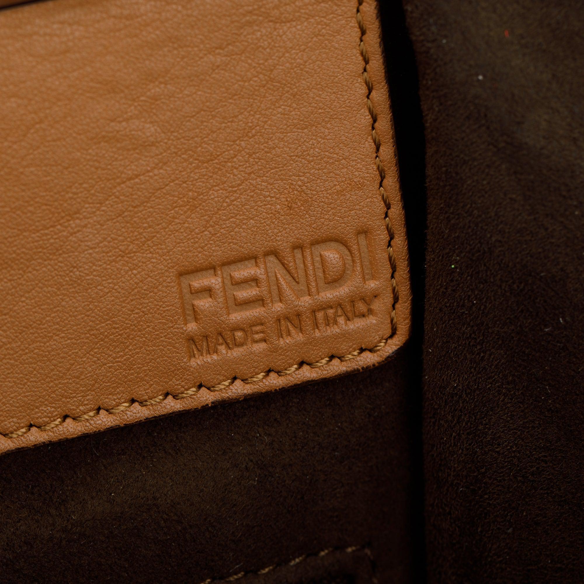 Fendi Brown Vitello Elite Leather Large 3Jours Tote